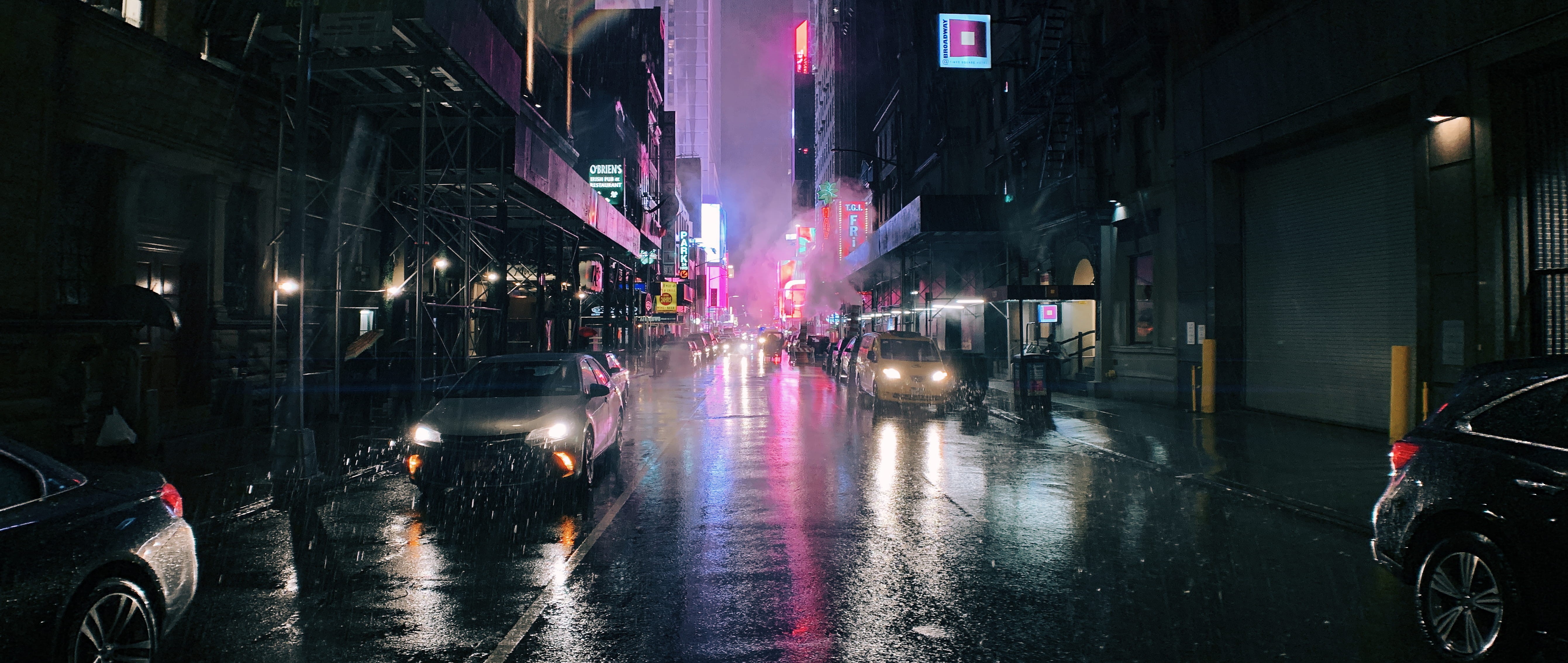 architecture, city, downtown, lighting, light, pedestrian, wheel, automobile, night life, incidental people, building exterior, vehicle, town, built structure, HD Wallpaper