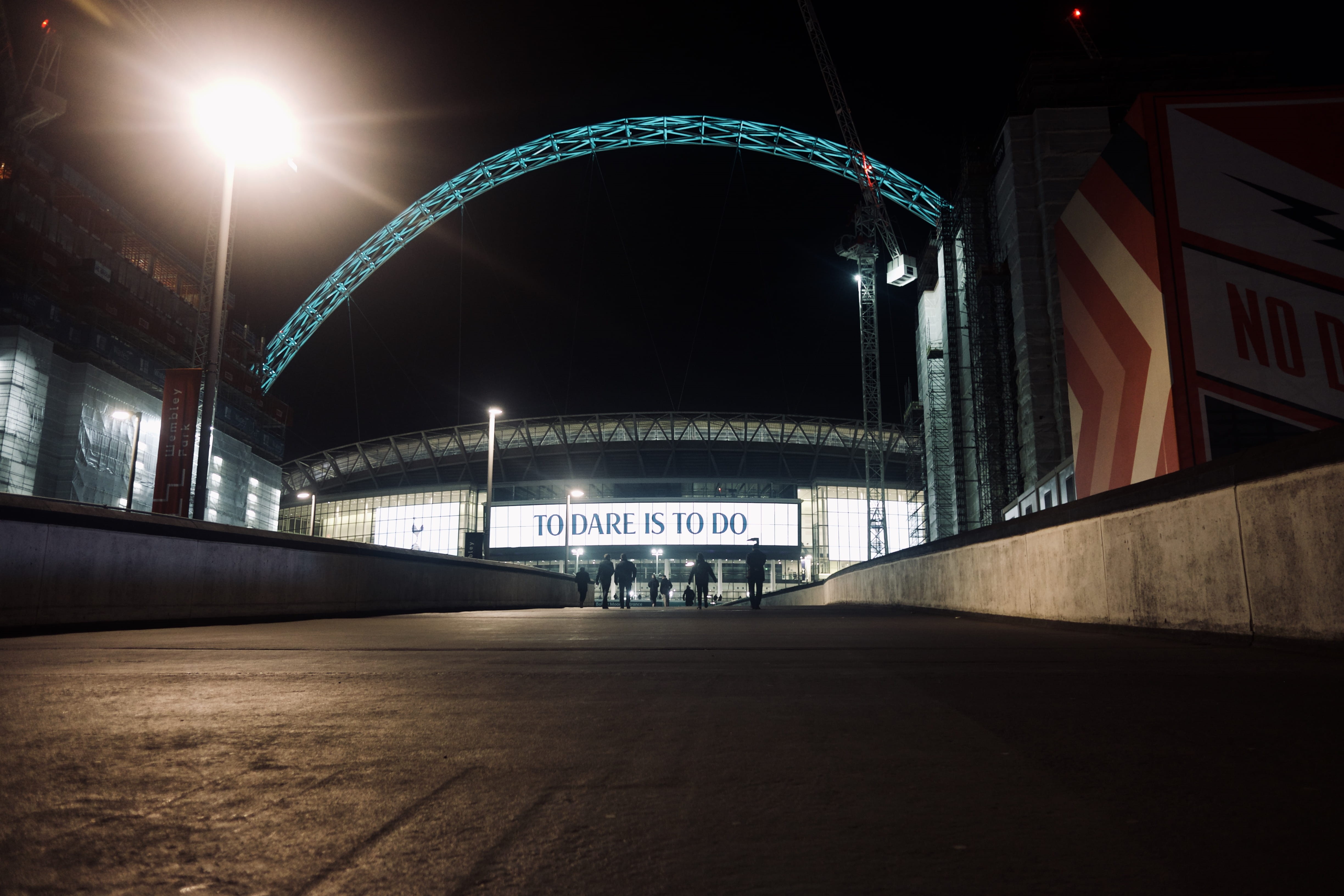 football, tottenham hotspur, town, bridge, built structure, to dare is to do, urban, connection, tarmac, building, asphalt, building exterior, city, road, HD Wallpaper