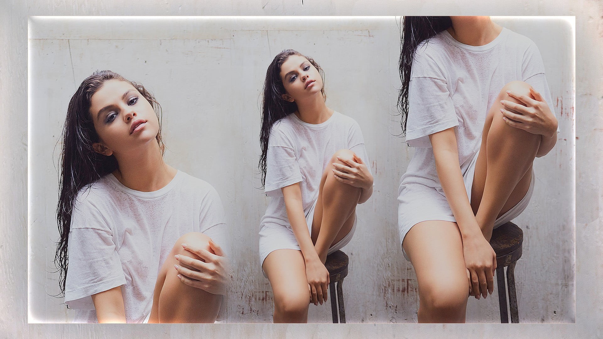 looking, collage, Selena Gomez, 1080P, young women, positive emotion, smiling, front view, people, singer, young adult, women, leisure activity, lifestyles, HD Wallpaper