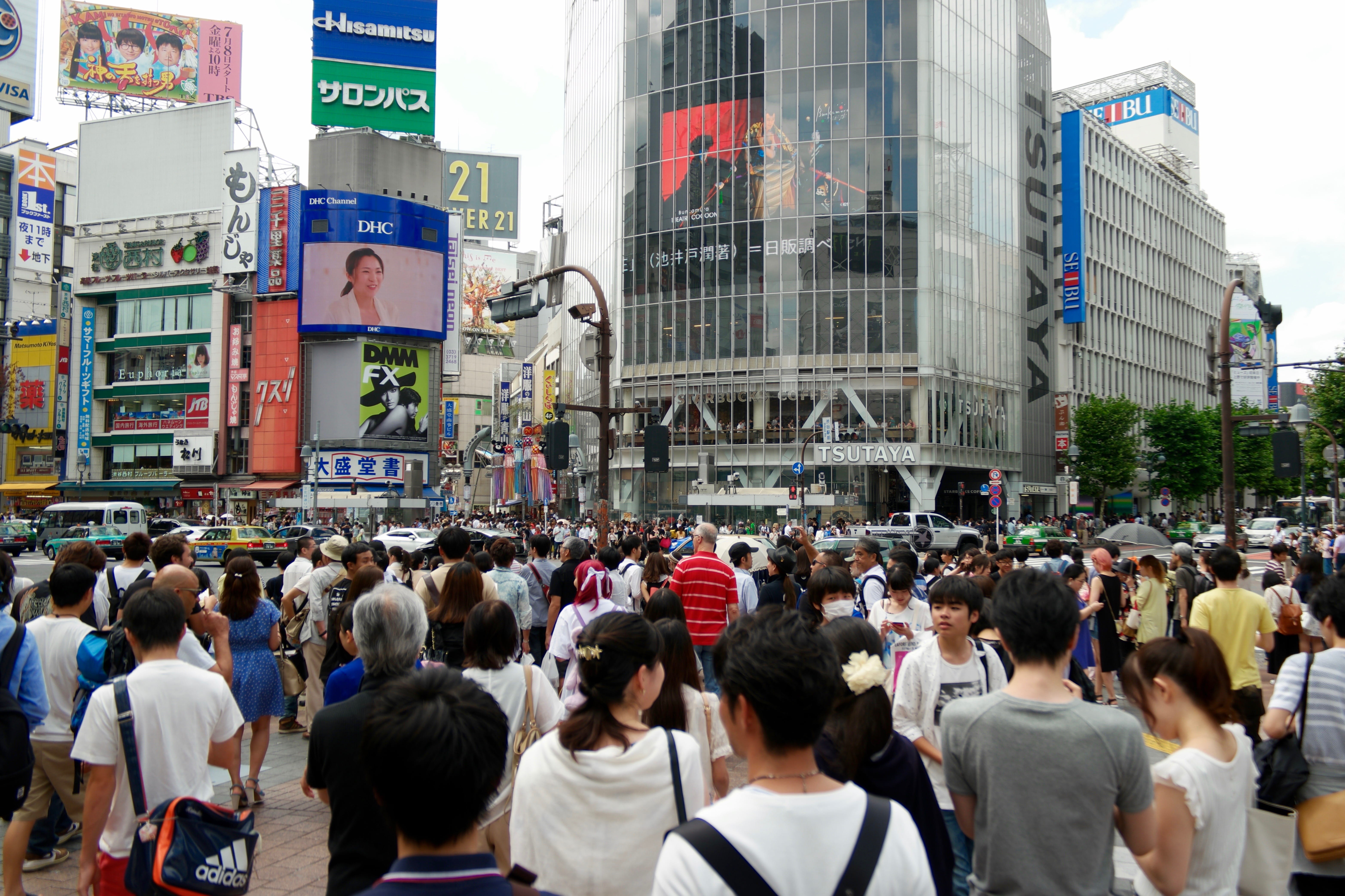 street, city street, tokyo, large group of people, men, real people, women, transportation, group of people, communication, 5K, building exterior, built structure, HD Wallpaper
