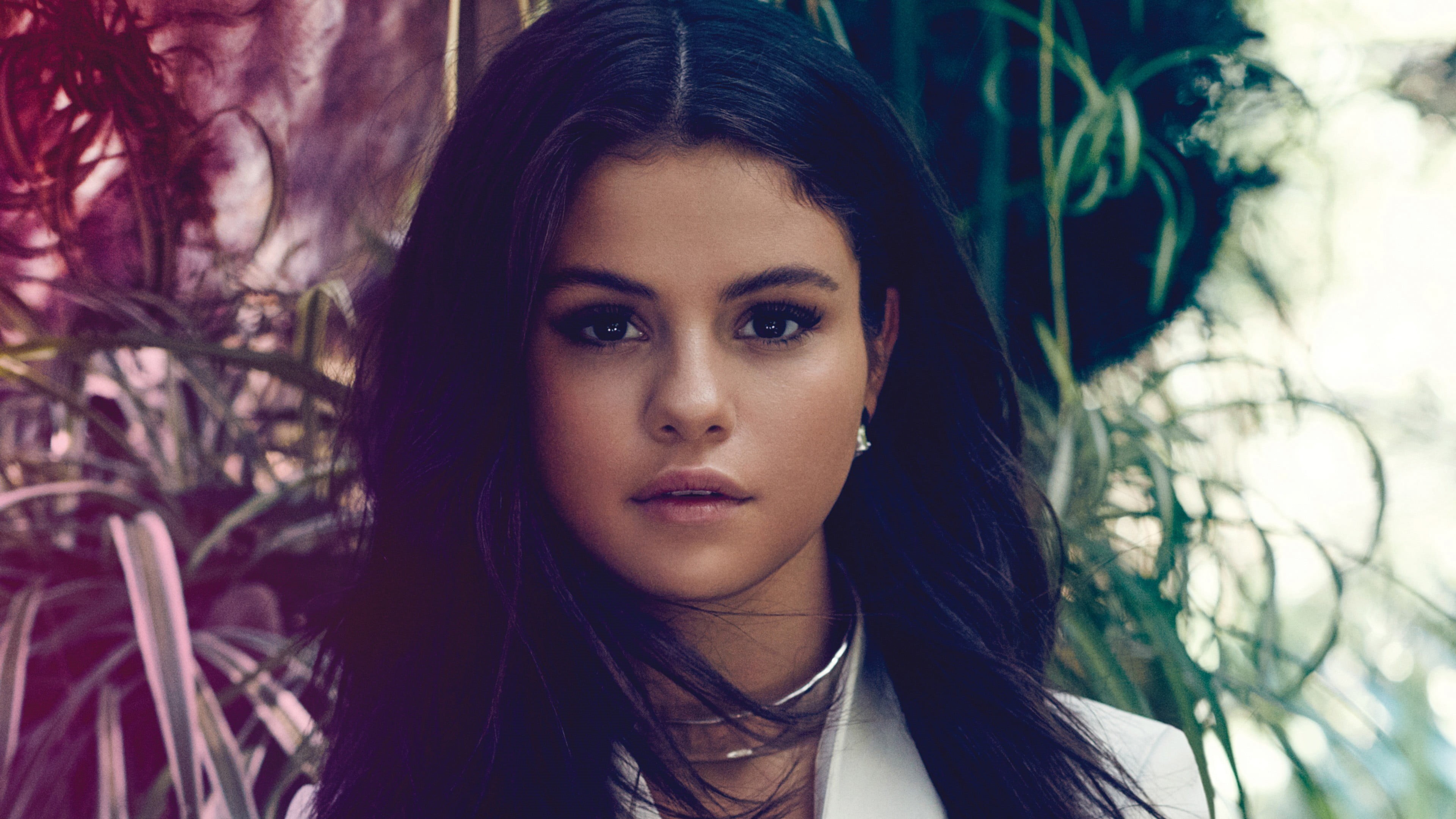 teenager, close-up, long hair, looking, Selena Gomez, people, hairstyle, beautiful people, outdoors, looking at camera, beauty, nature, human face, portrait, HD Wallpaper