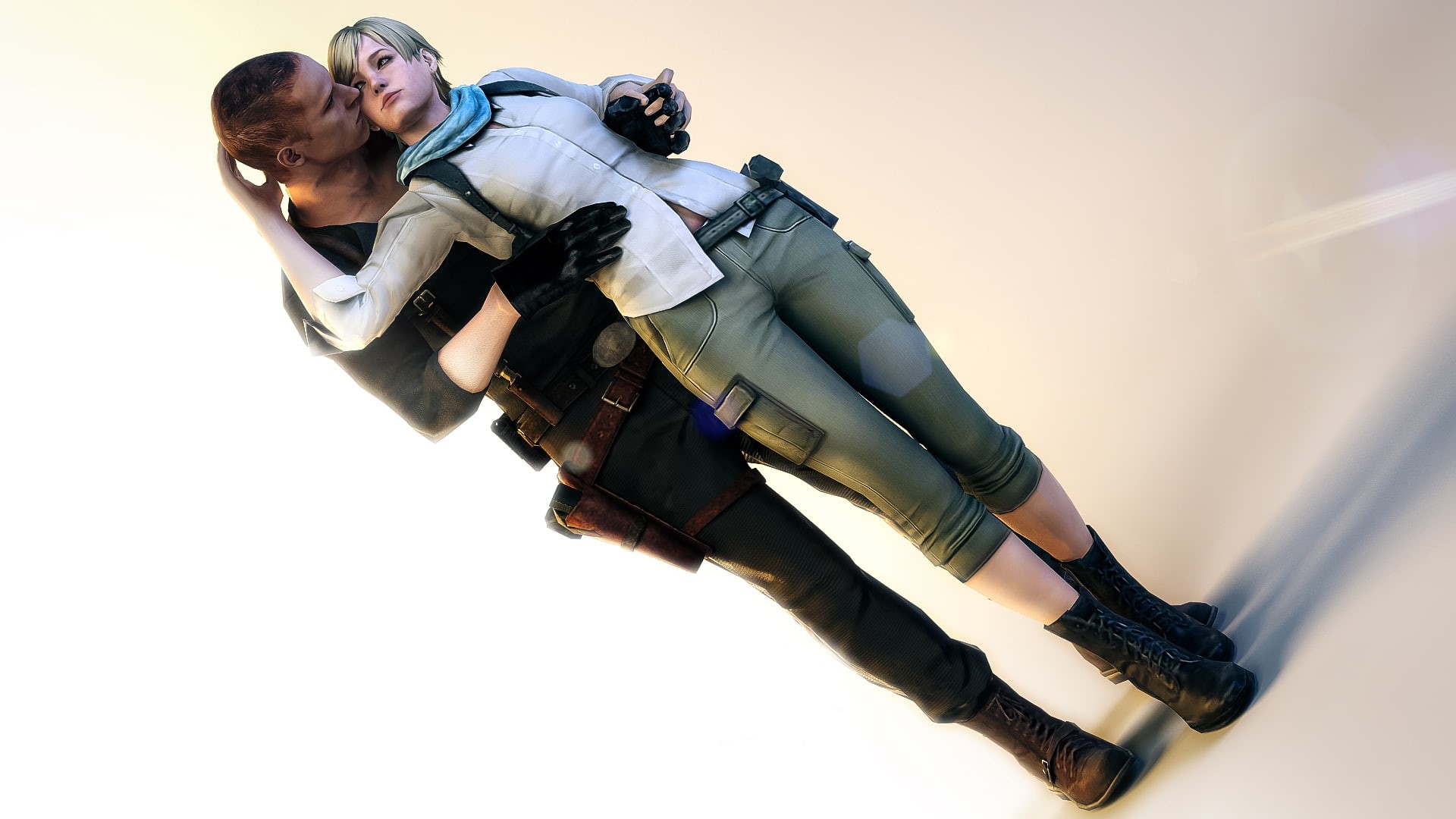 leisure activity, people, Biohazard 6, portrait, young adult, fanart, men, Resident Evil 6, art, males, young women, togetherness, lifestyles, couple - relationship, HD Wallpaper
