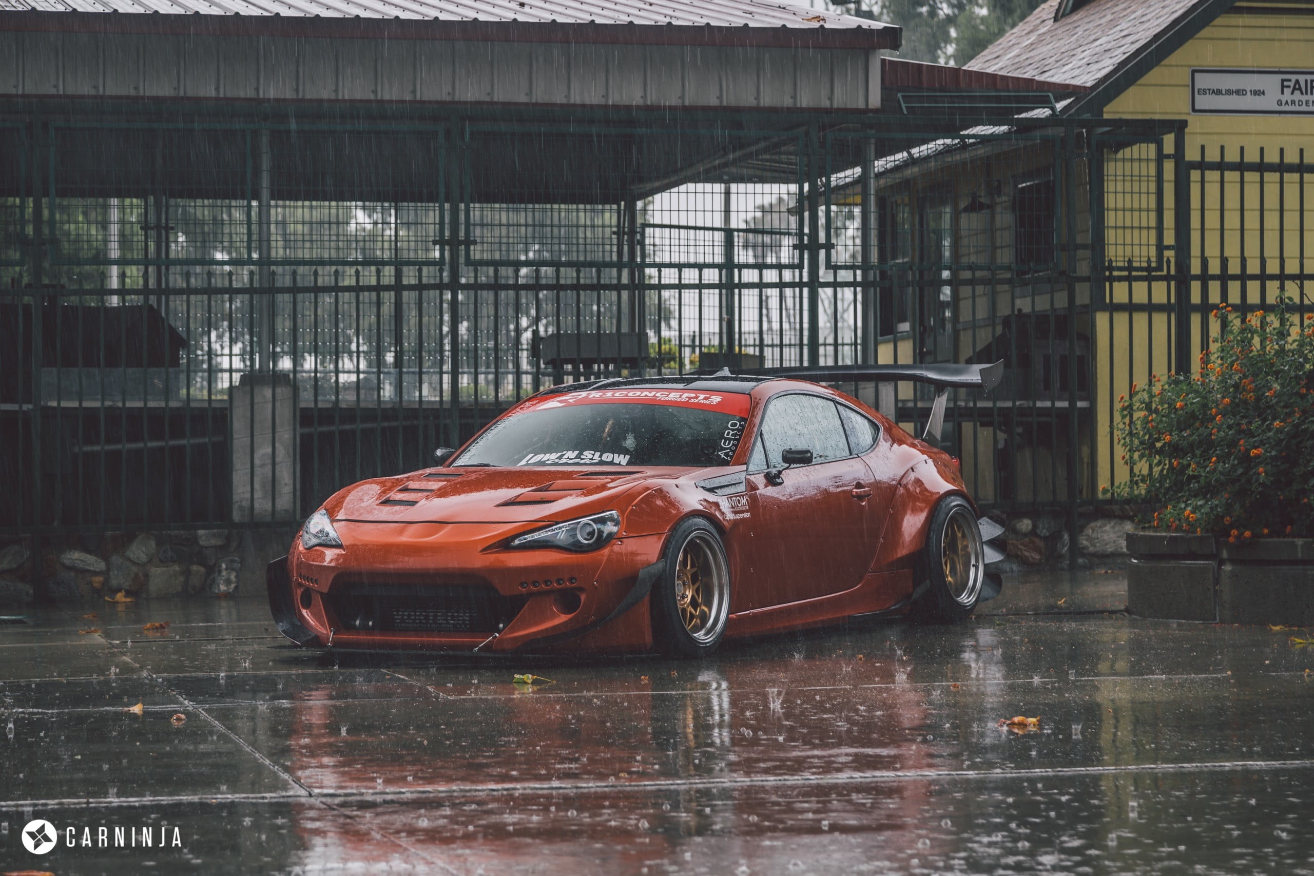 car, day, building, mode of transportation, land vehicle, wet, rain, transportation, built structure, low, road, street, outdoors, building exterior, motor vehicle, HD Wallpaper