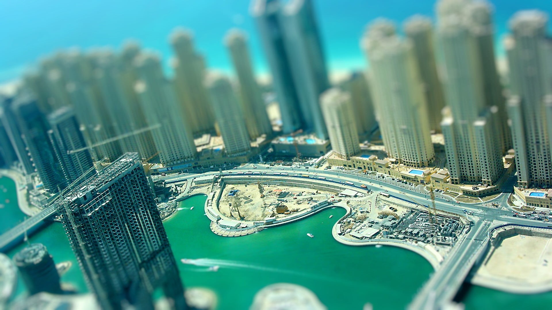 modern, close-up, photography, financial district, wealth, dubai, high, backgrounds, tilt shift, office building exterior, building Exterior, business, HD Wallpaper