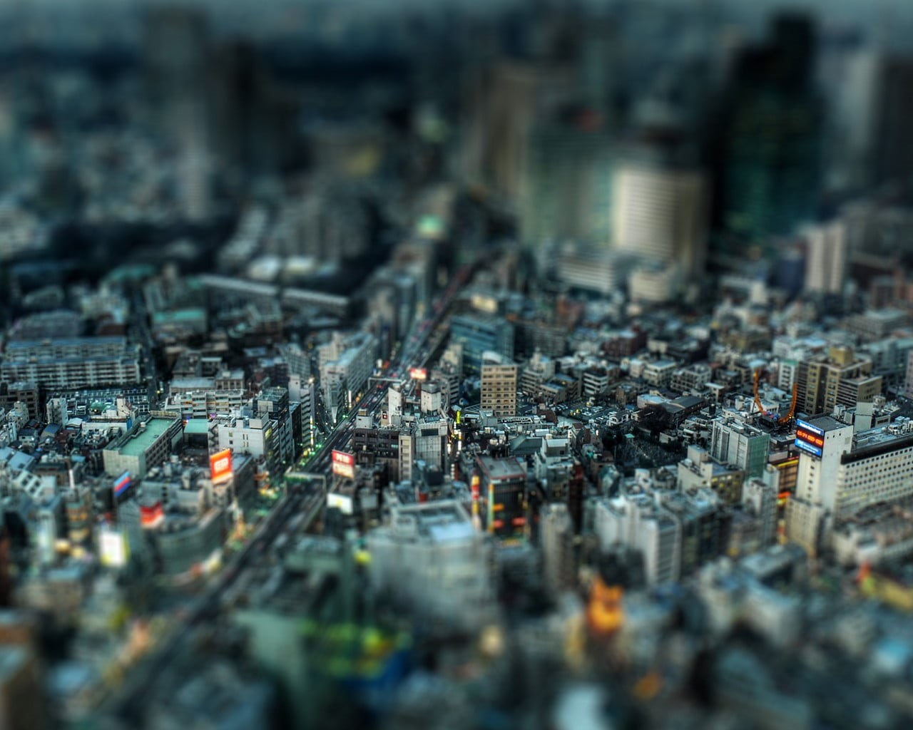 office building exterior, travel destinations, computer, crowd, backgrounds, outdoors, architecture, city street, shift, tilt, Tokyo, city, cityscape, 720P, HD Wallpaper