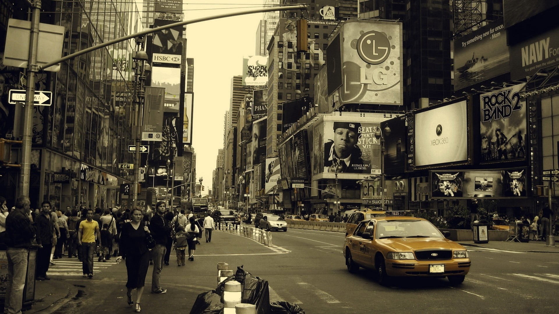 blurred Motion, traffic, mode of Transport, urban Scene, avenue, travel, motor vehicle, architecture, color Image, travel Destinations, black And White, HD Wallpaper