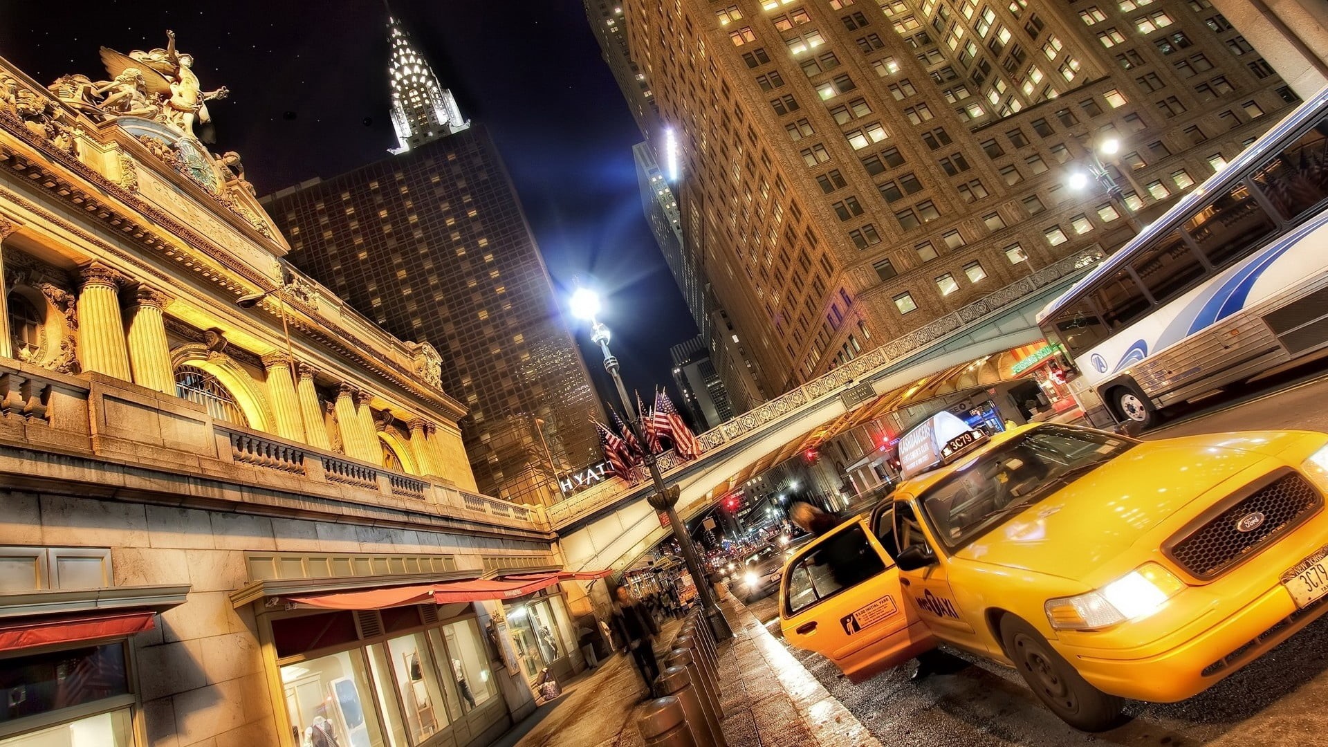 yellow, uSA, new York City, broadway - Manhattan, billboard, mode of transportation, public transportation, new, city Life, york, 1080P, avenue, outdoors, HD Wallpaper