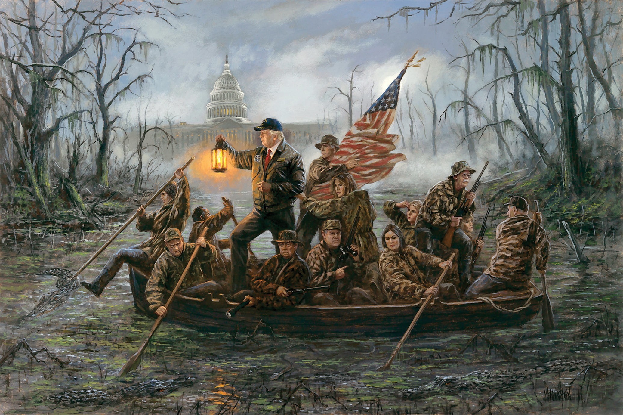 the white house, President, Donald Trump, Jon mcnaughton, Capitol, 1080P, HD Wallpaper