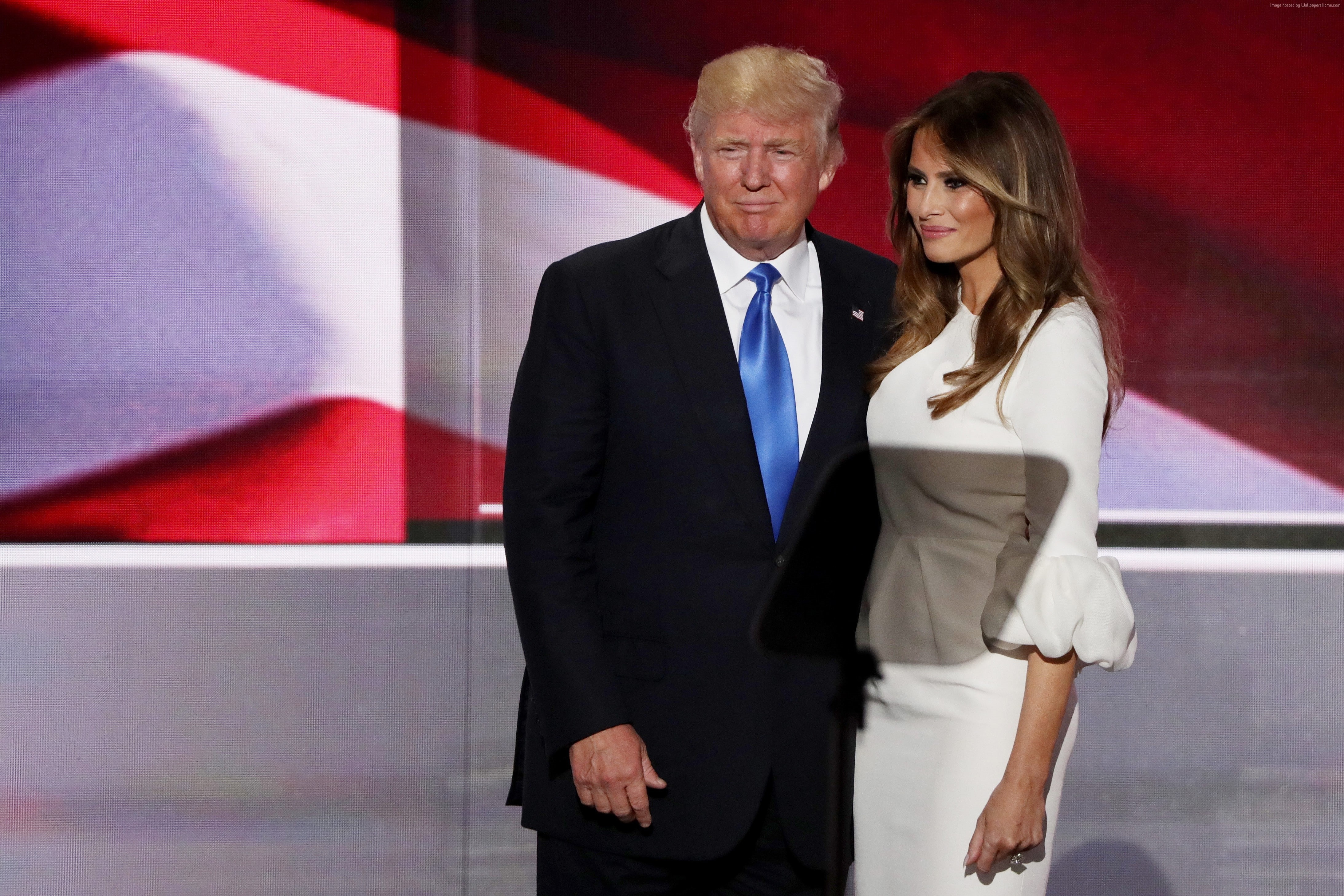 Melania Trump, Donald Trump, first lady, 4K, US President, HD Wallpaper