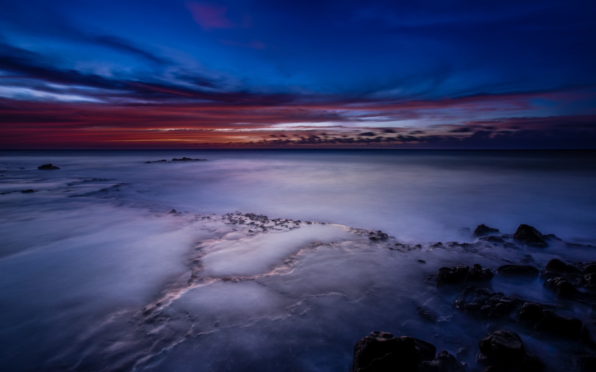 Beach, Dusk, Coast, Hawaii, Ocean, 1080P, USA, HD Wallpaper