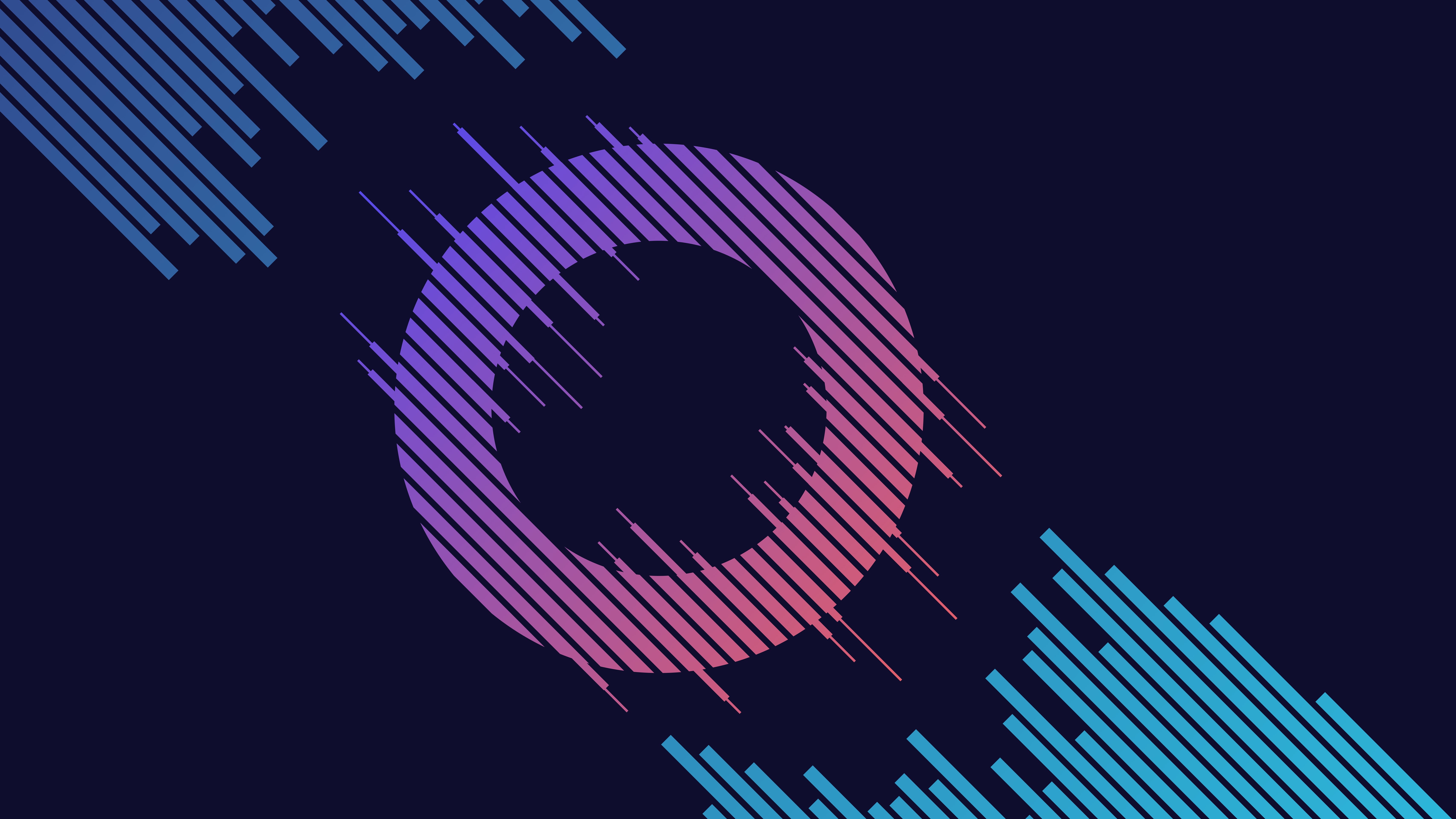 Circle, Colorful, Neon, 5K, 5K, Stripes, HD Wallpaper