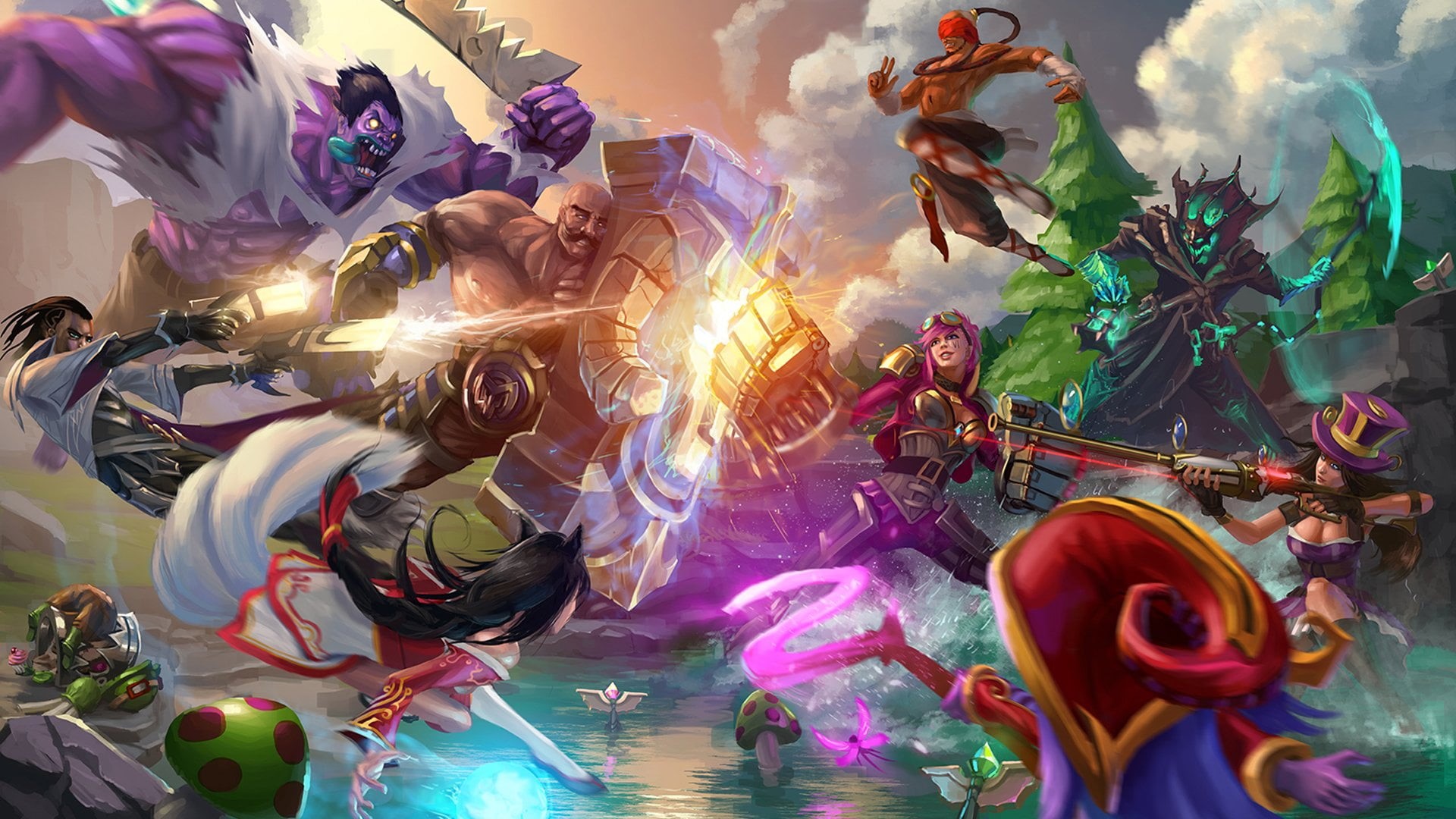 event, real people, celebration, group of people, plant, Lee Sin (League Of Legends), League Of Legends, multi colored, women, burning, game, Lulu (League Of Legends), HD Wallpaper