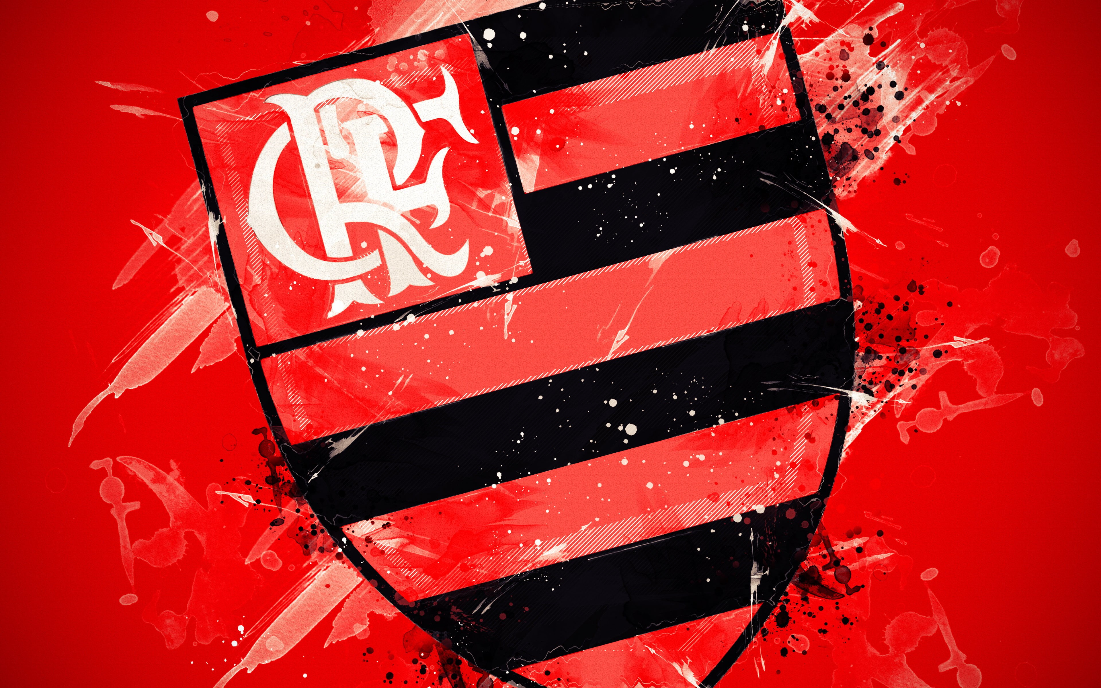 Soccer, Logo, 4K, Clube de Regatas do Flamengo, HD Wallpaper