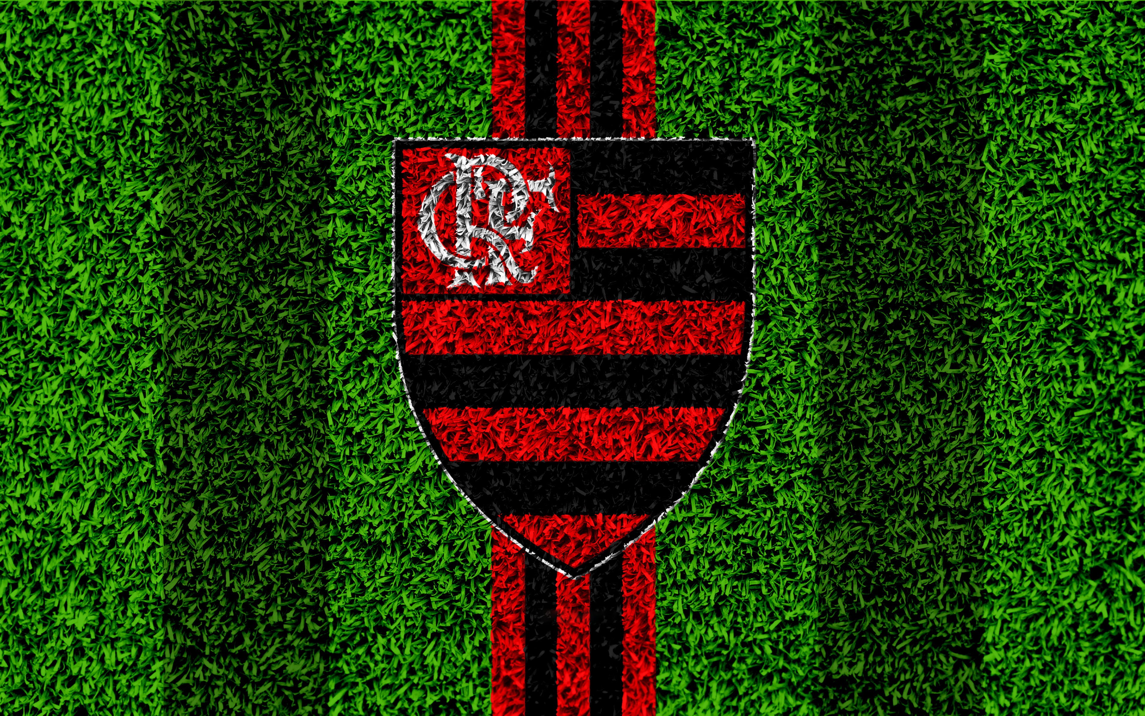 Soccer, 4K, Logo, Clube de Regatas do Flamengo, HD Wallpaper