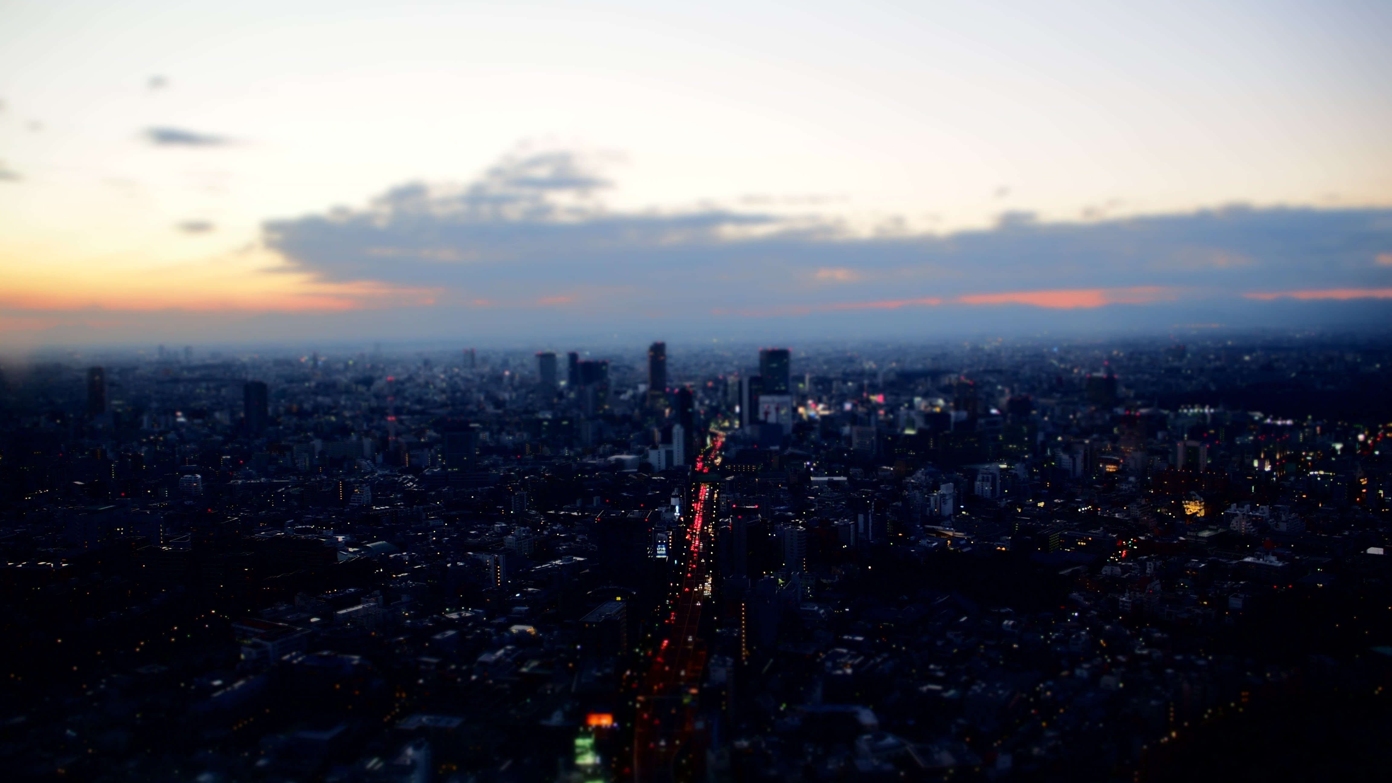 urban Scene, city, bangkok, residential district, gray, aerial View, night, city Life, high, tilt shift, photography, famous Place, skyscraper, modern, HD Wallpaper