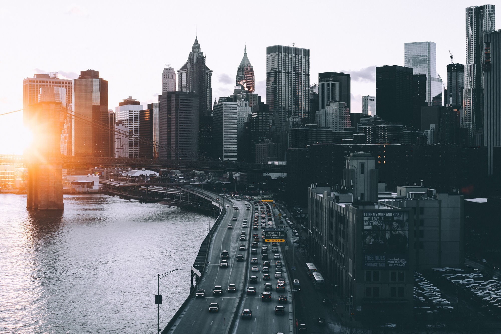 buildings, financial District, building Exterior, manhattan - New York City, concrete, street, office Building, river, urban Skyline, color, road, city Life, HD Wallpaper