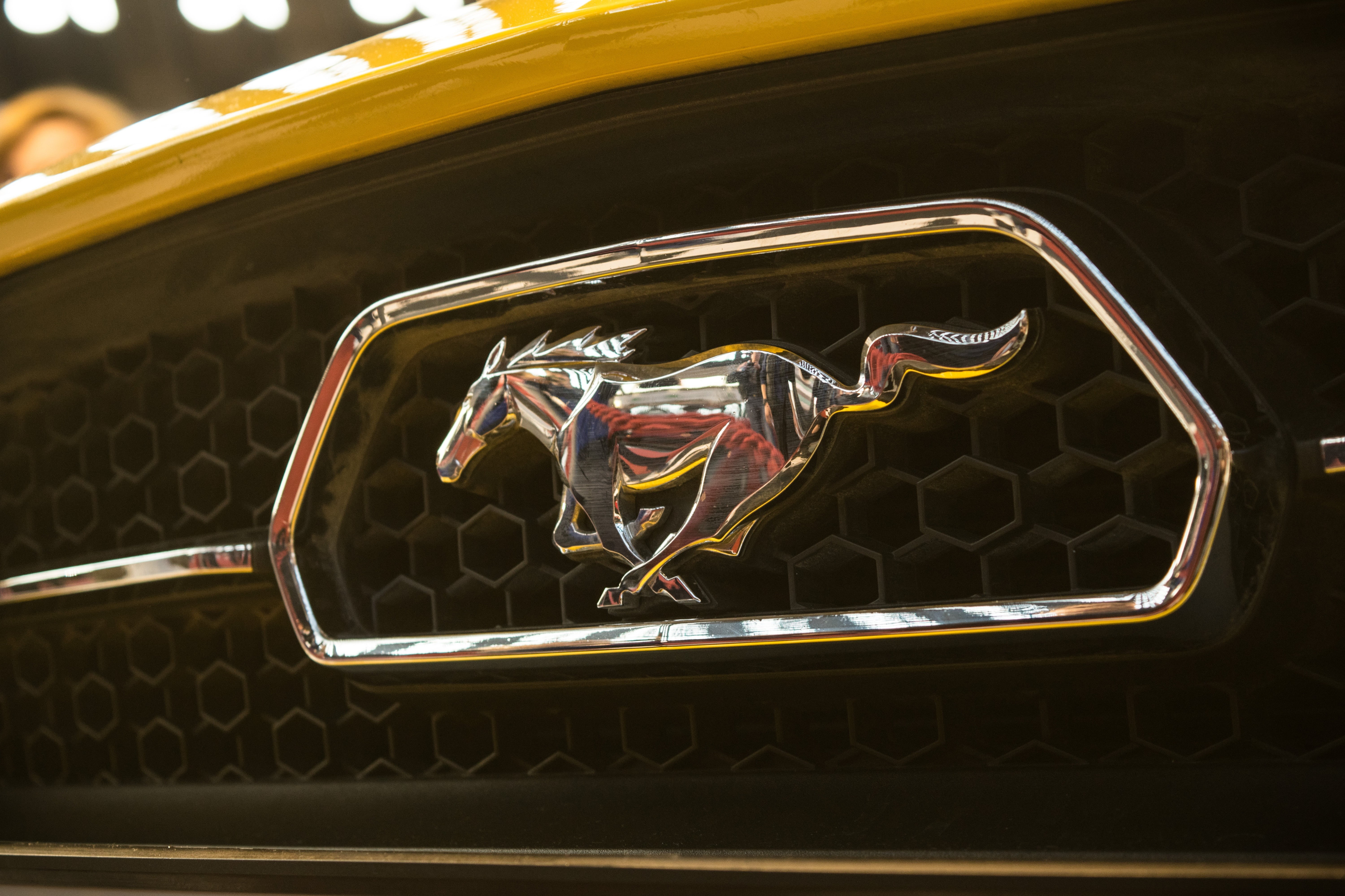 transportation, running, mustang, window, gt, ford mustang, ford, logotype, sign, luxury, emblem, close-up, representation, yellow, low angle view, illuminated, HD Wallpaper