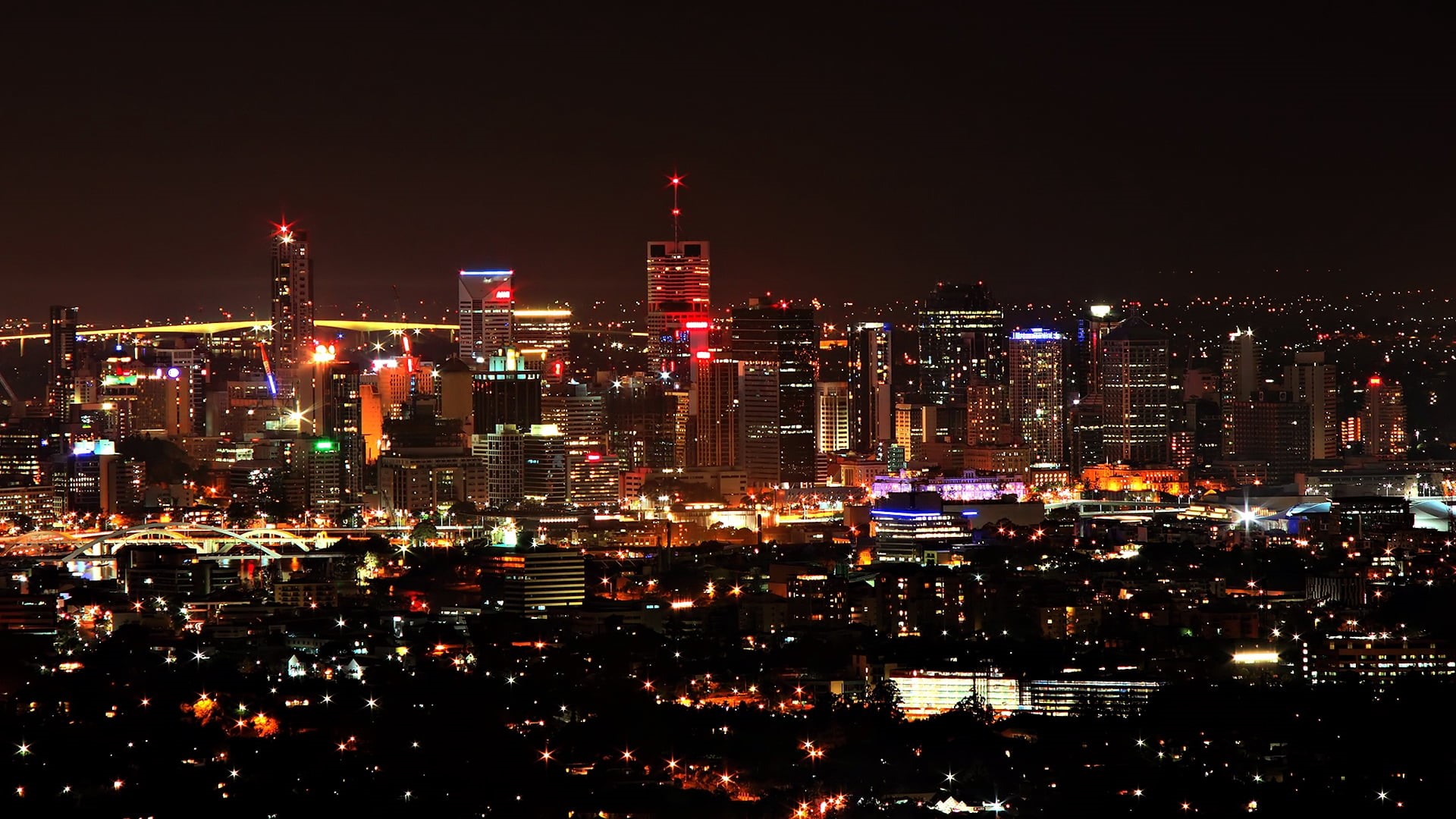 skyscrapers, asia, business, no people, landscape, sky, tower, thailand, illuminated, lighting Equipment, city life, office building exterior, pollution, HD Wallpaper