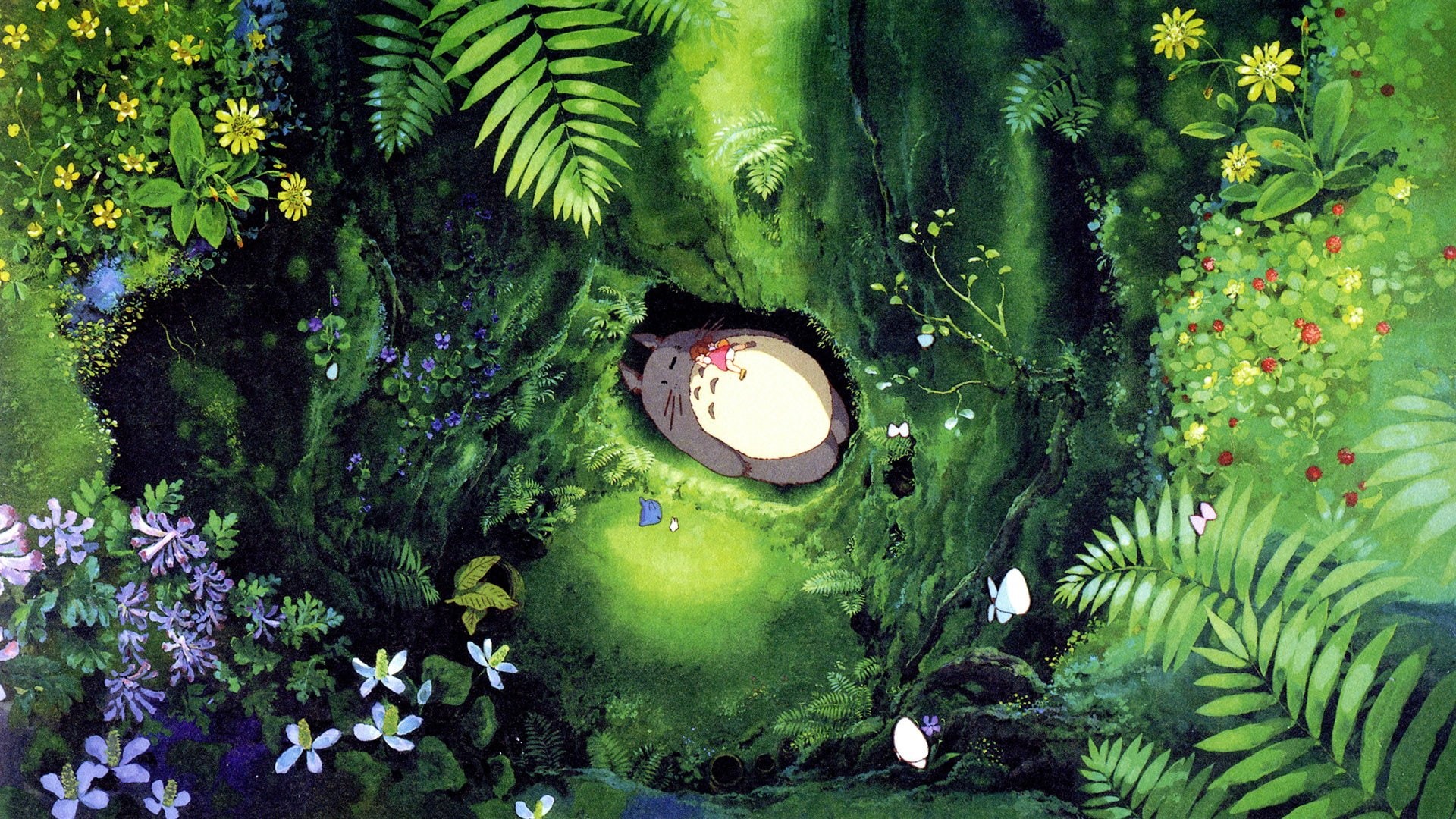 Movie, Mei Kusakabe, Totoro (My Neighbor Totoro), My Neighbor Totoro, Mini Totoro (My Neighbor Totoro), 1080P, HD Wallpaper