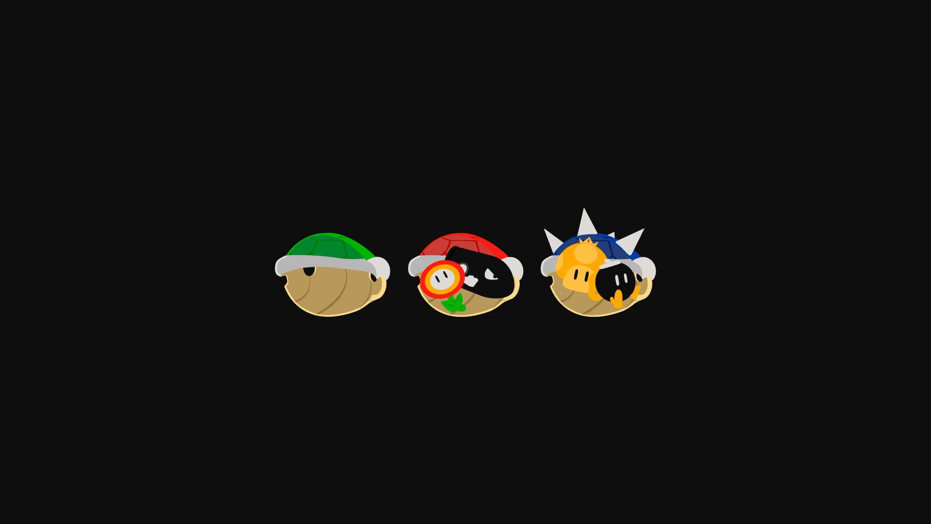 dark, group of objects, 1080P, variation, studio shot, indoors, still life, green color, close-up, multi colored, creativity, animal representation, Mario Kart, HD Wallpaper