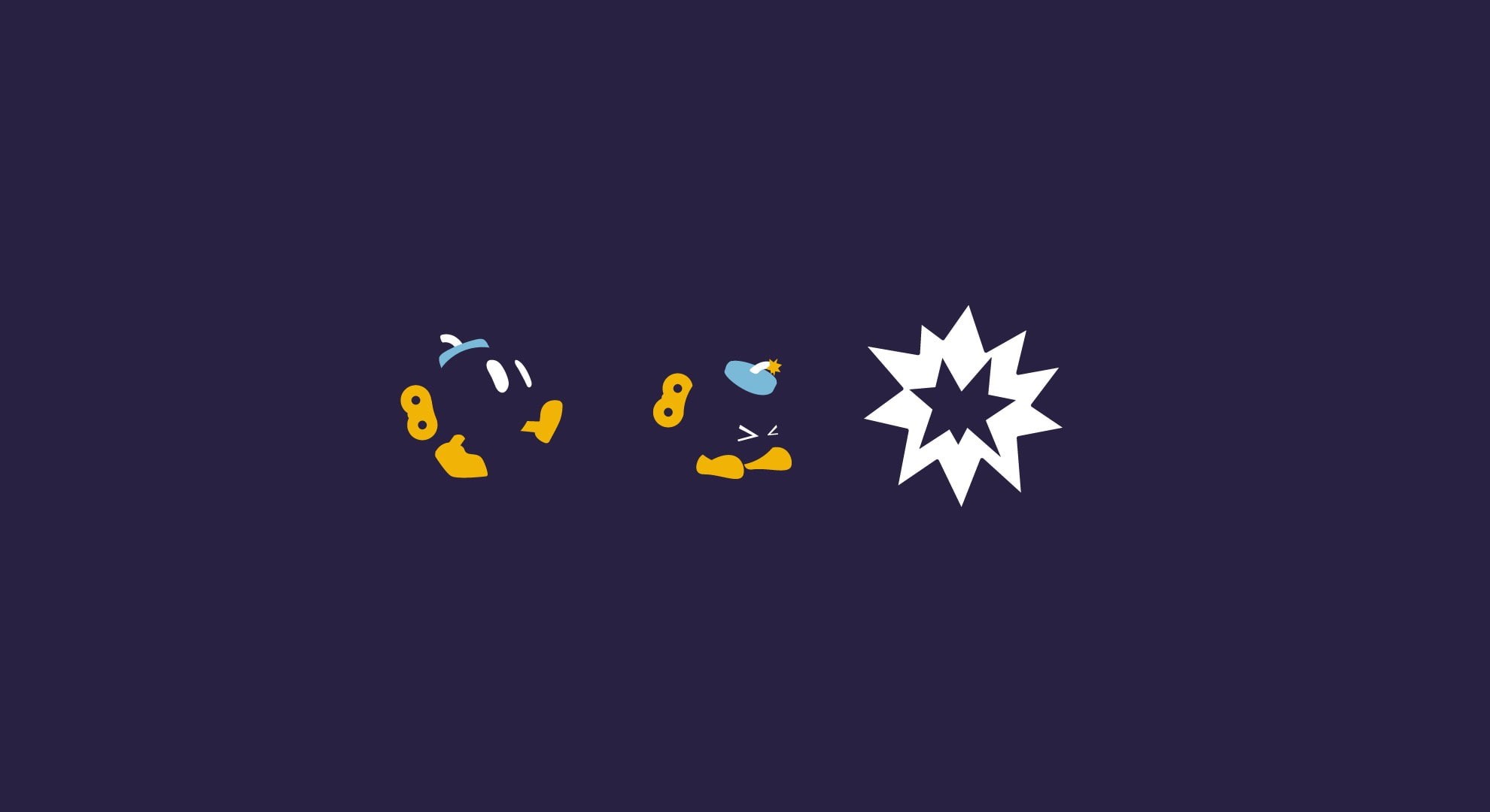 simple, video games, 1080P, purple, simple background, Nintendo, contrast, yellow, Super Mario, Adobe Illustrator, Bob-omb, Mario Bros., HD Wallpaper
