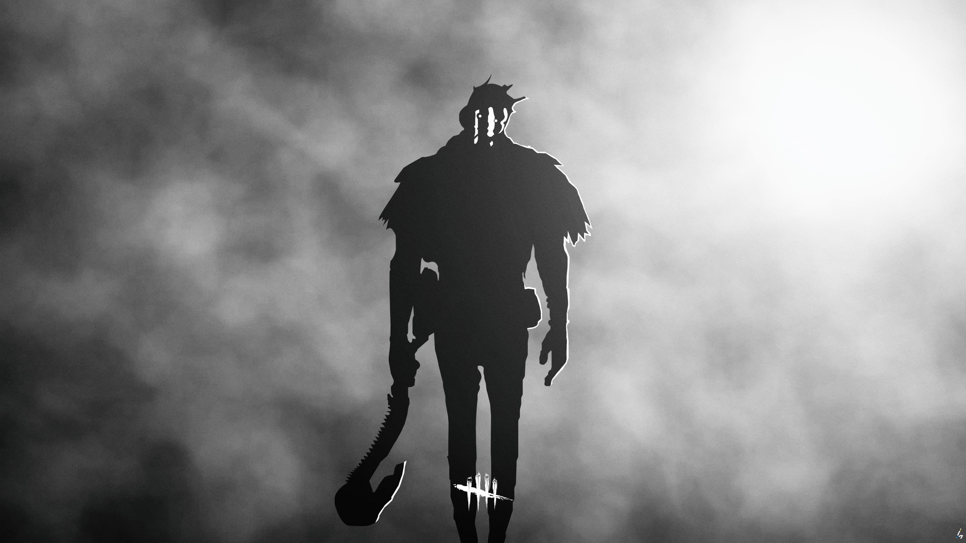 silhouette, human representation, male likeness, games, nature, standing, digital art, people, artwork, representation, hd, low angle view, dead by daylight, HD Wallpaper