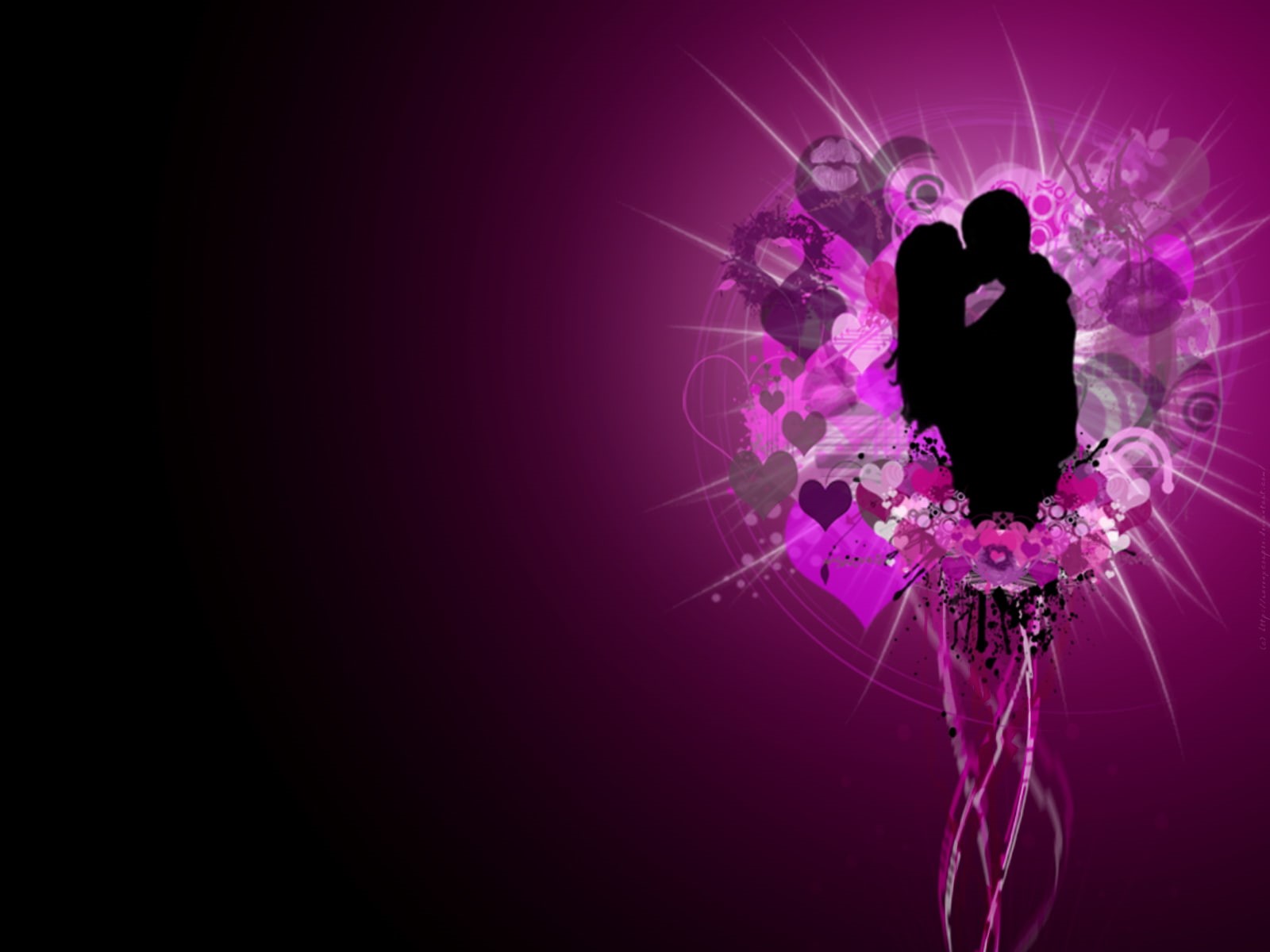 heart, couple, purple, 720P, romantic, hd, love, HD Wallpaper