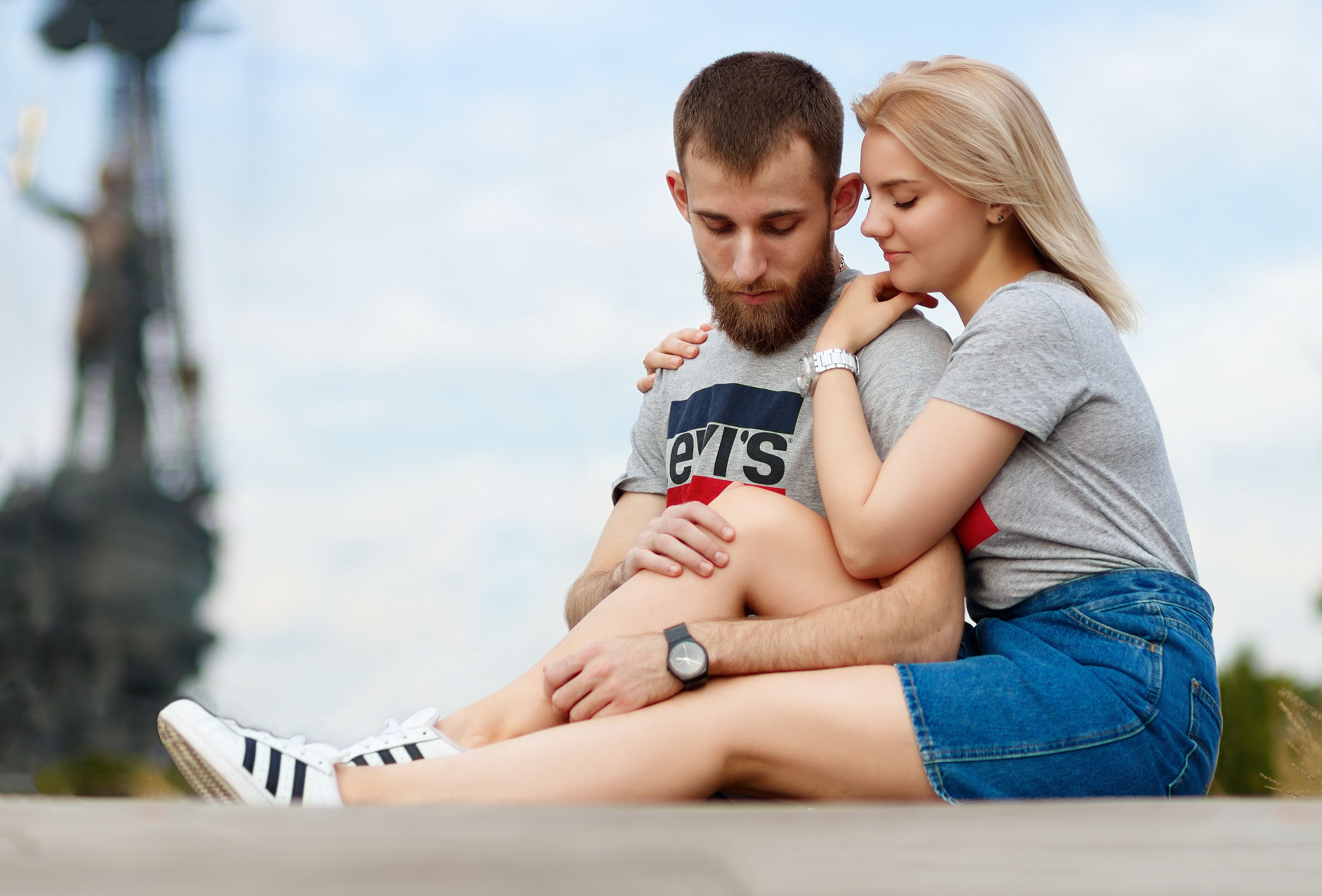 young adult, lifestyle, emotion, positive emotion, happiness, love, two, summer, young men, men, hugging, dating, togetherness, tenderness, young couple, HD Wallpaper