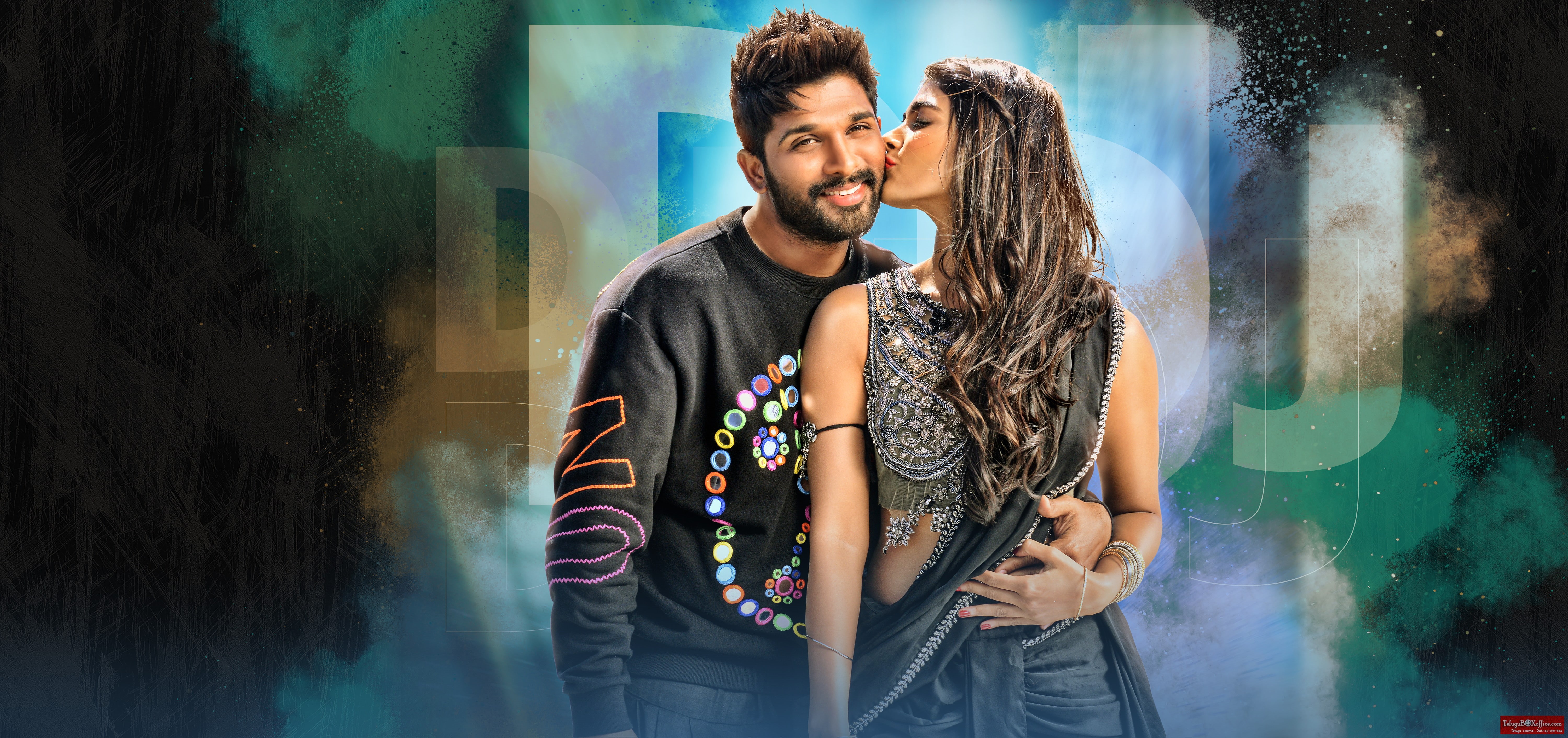 cheeks, HD, man, kissing, 5K, ‎Pooja Hegde, Telugu, 5K, Allu Arjun, Duvvada Jagannadham, woman, photo, HD Wallpaper