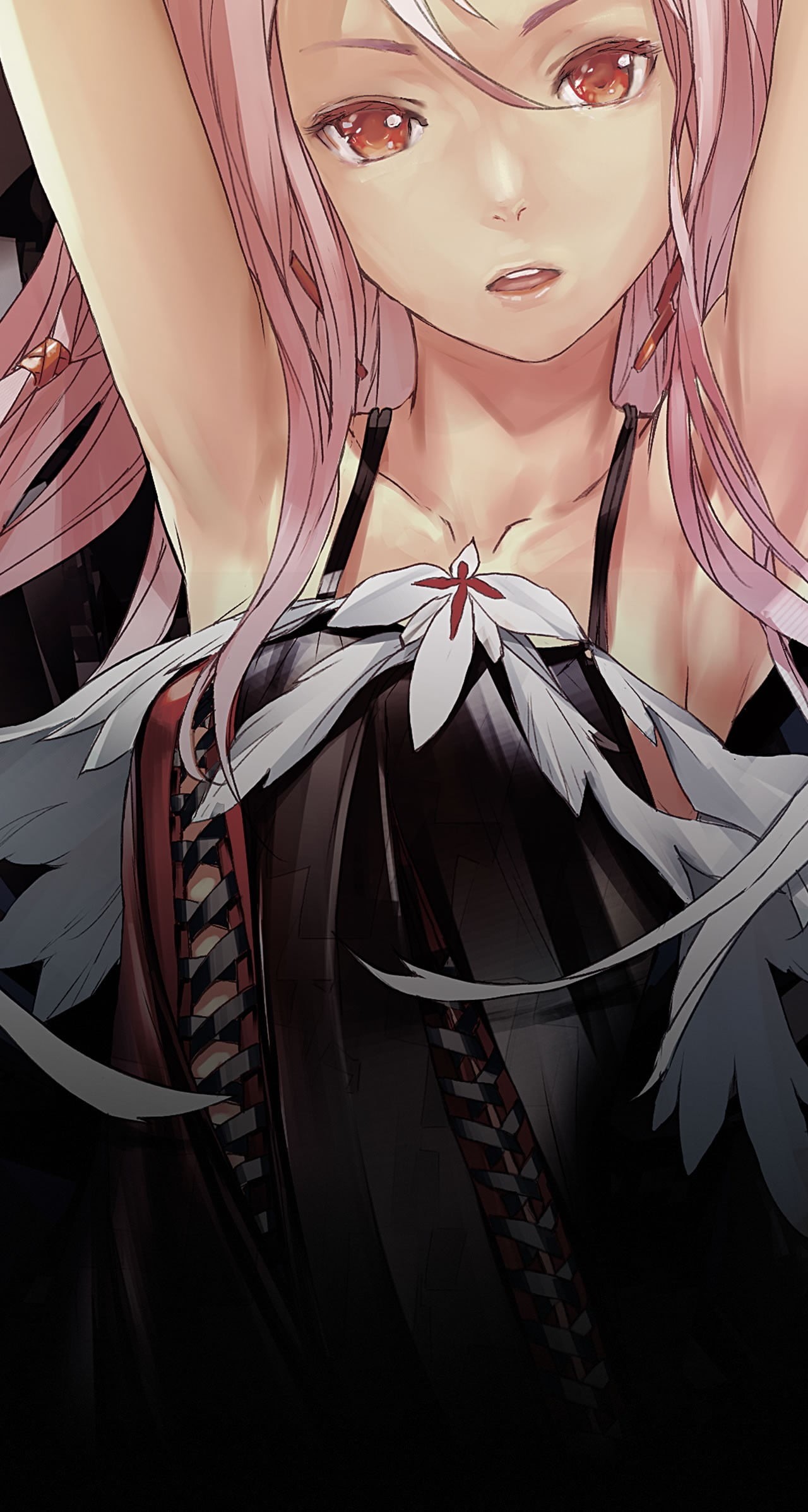 textile, beautiful people, studio shot, people, luxury, women, close-up, 1080P, fashion, ribbon, hair, Guilty Crown, celebration, beautiful woman, adult, Phone HD Wallpaper