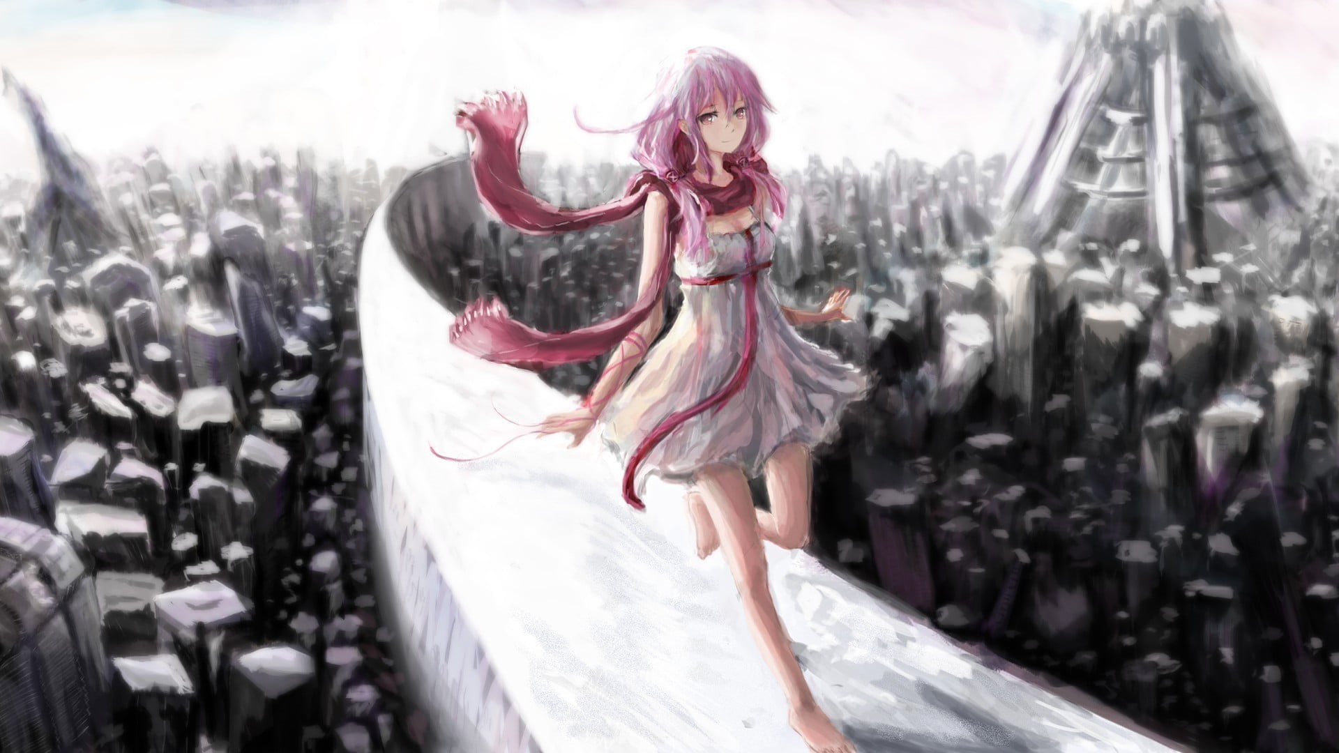 Guilty Crown, young Adult, anime girls, guilty, dress, women, leisure activity, clothing, lifestyles, elegance, people, full length, hair, crown, hairstyle, HD Wallpaper
