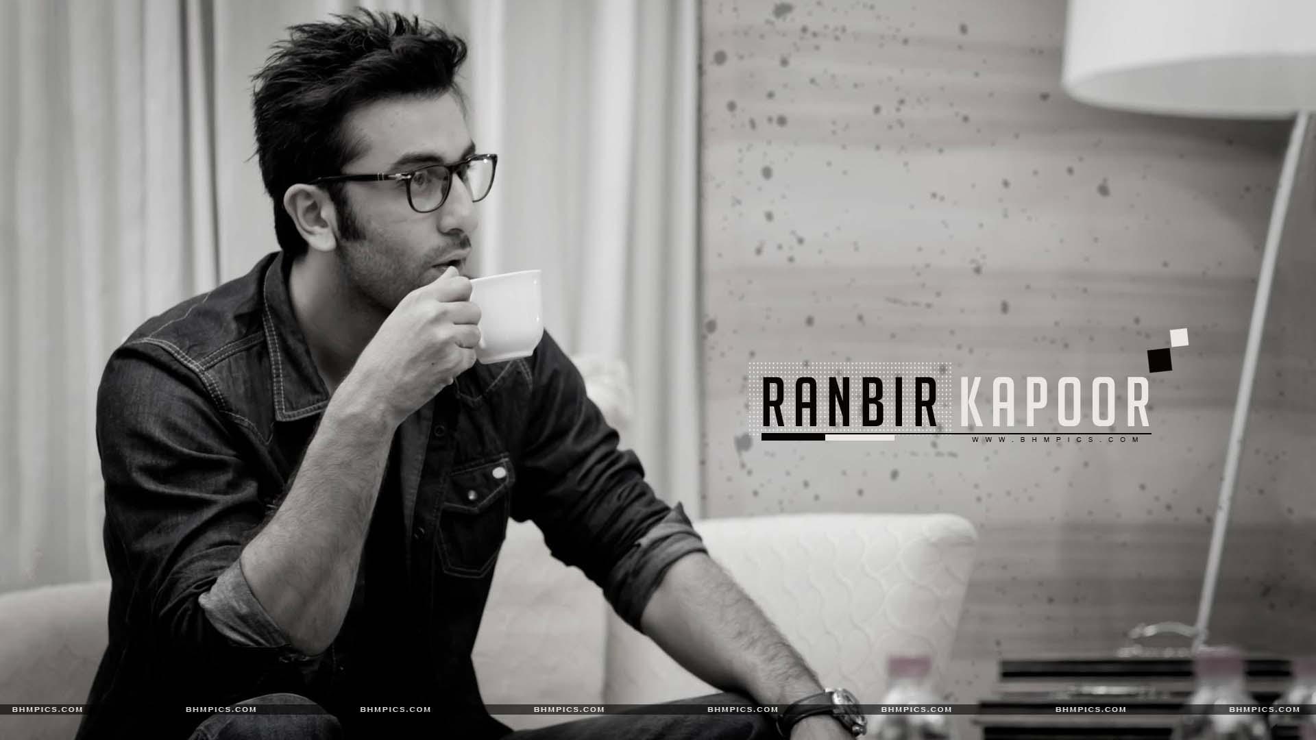 1080P, bollywood, drinking, coffee, kapoor, actor, text, ranbir kapoor, ranbir, male celebrities, HD Wallpaper