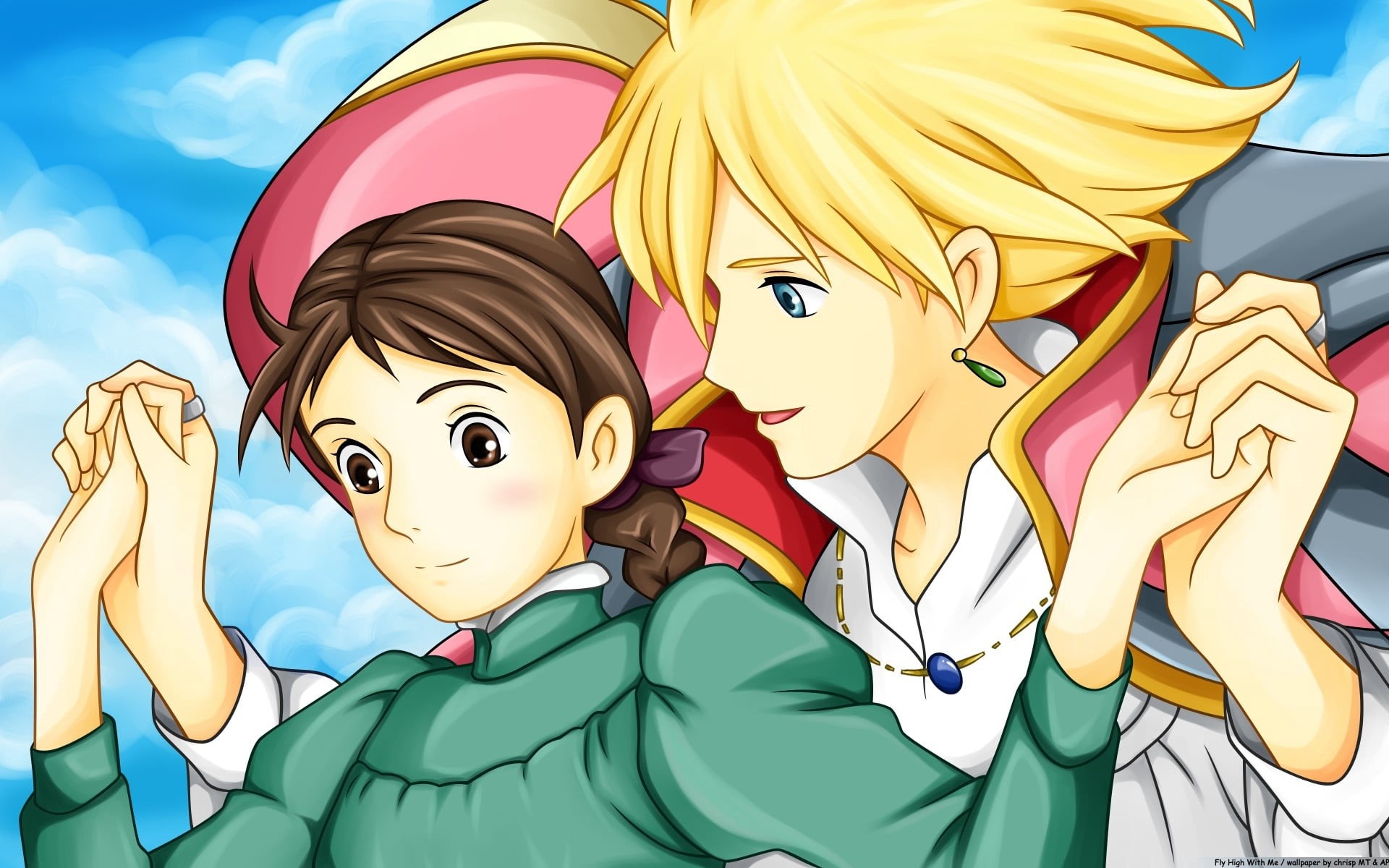 anime, men, representation, indoors, yellow, female likeness, chrisp, people, blue, child, sophie hatter, looking at camera, boy, women, clothing, day, HD Wallpaper