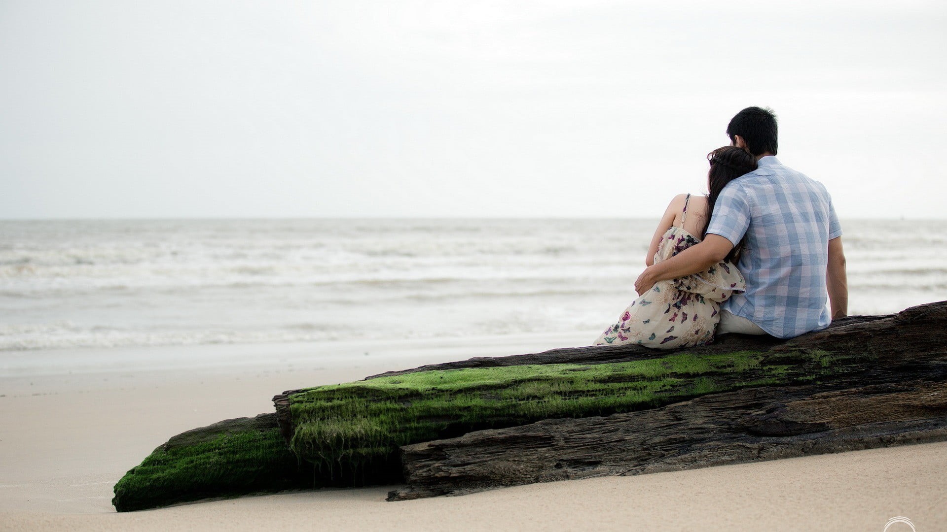 togetherness, top, women, couple - relationship, adult, positive emotion, s, two people, sea, couple, emotion, casual clothing, sitting, outdoors, 1080P, HD Wallpaper