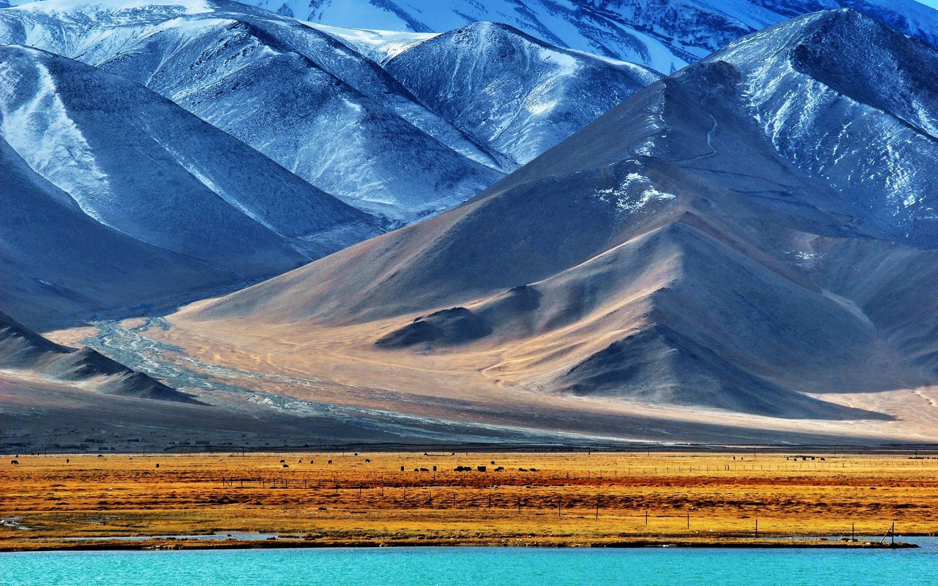 remote, idyllic, mountain, mountain Peak, nature, no people, india, sky, landscape, tibetan Culture, mountain Range, scenics, valley, leh Village, jammu and Kashmir, HD Wallpaper