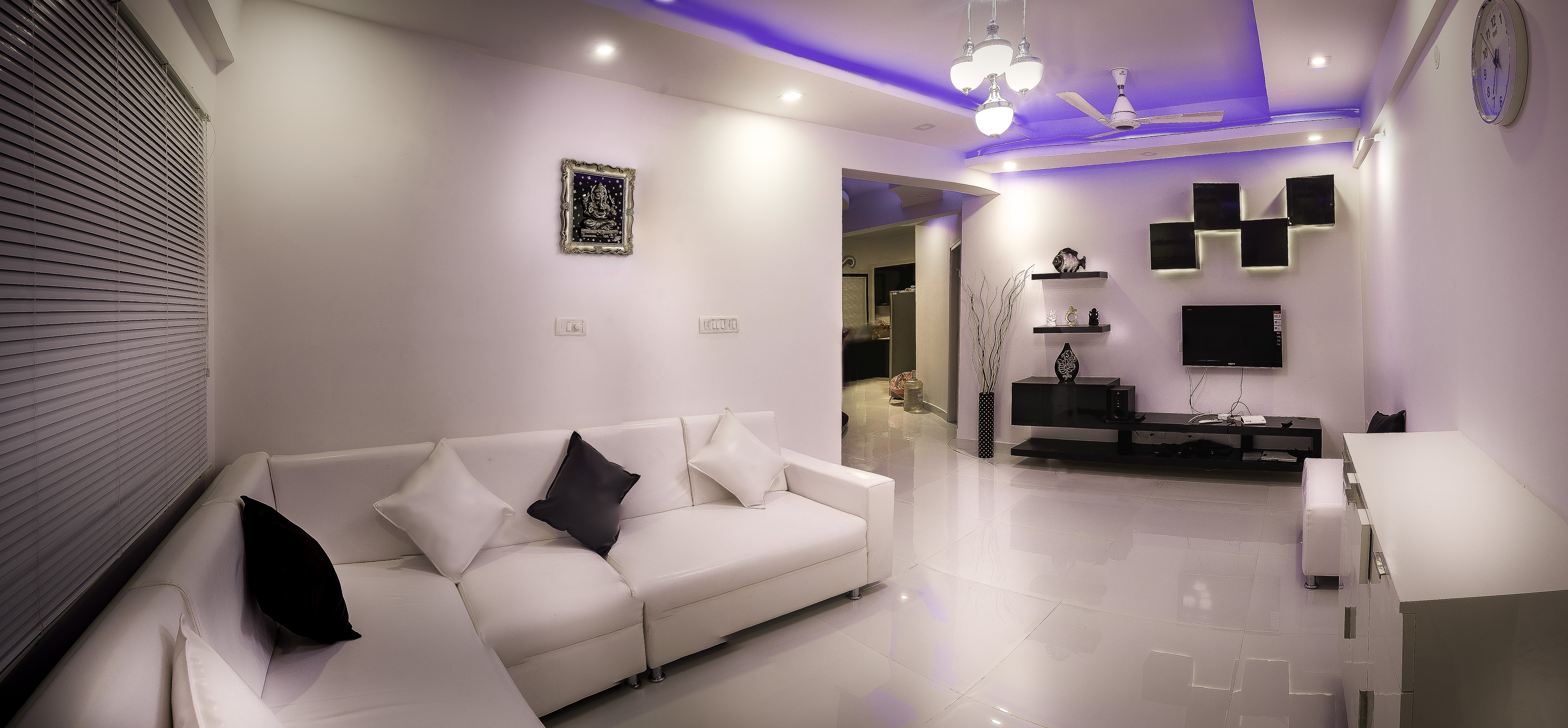 modern, elegance, clean, living, living room, apartment, room, wooden, built structure, interior, sofa, front, white, light, furniture, sideboard, illuminated, HD Wallpaper