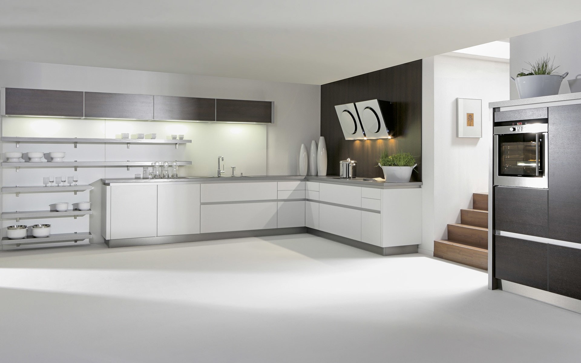 absence, domestic Life, luxury, faucet, stove, cabinet, seat, interior, design, no People, window, house, 1080P, style, household equipment, technique., HD Wallpaper
