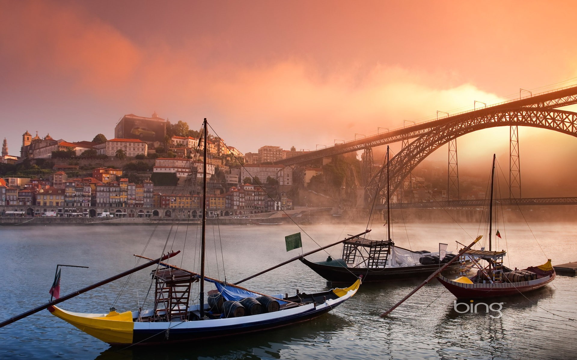 mode of transportation, outdoors, sky, nautical vessel, sunset, bridge - man made structure, dusk, gondola - traditional boat, cityscape, water, architecture, HD Wallpaper