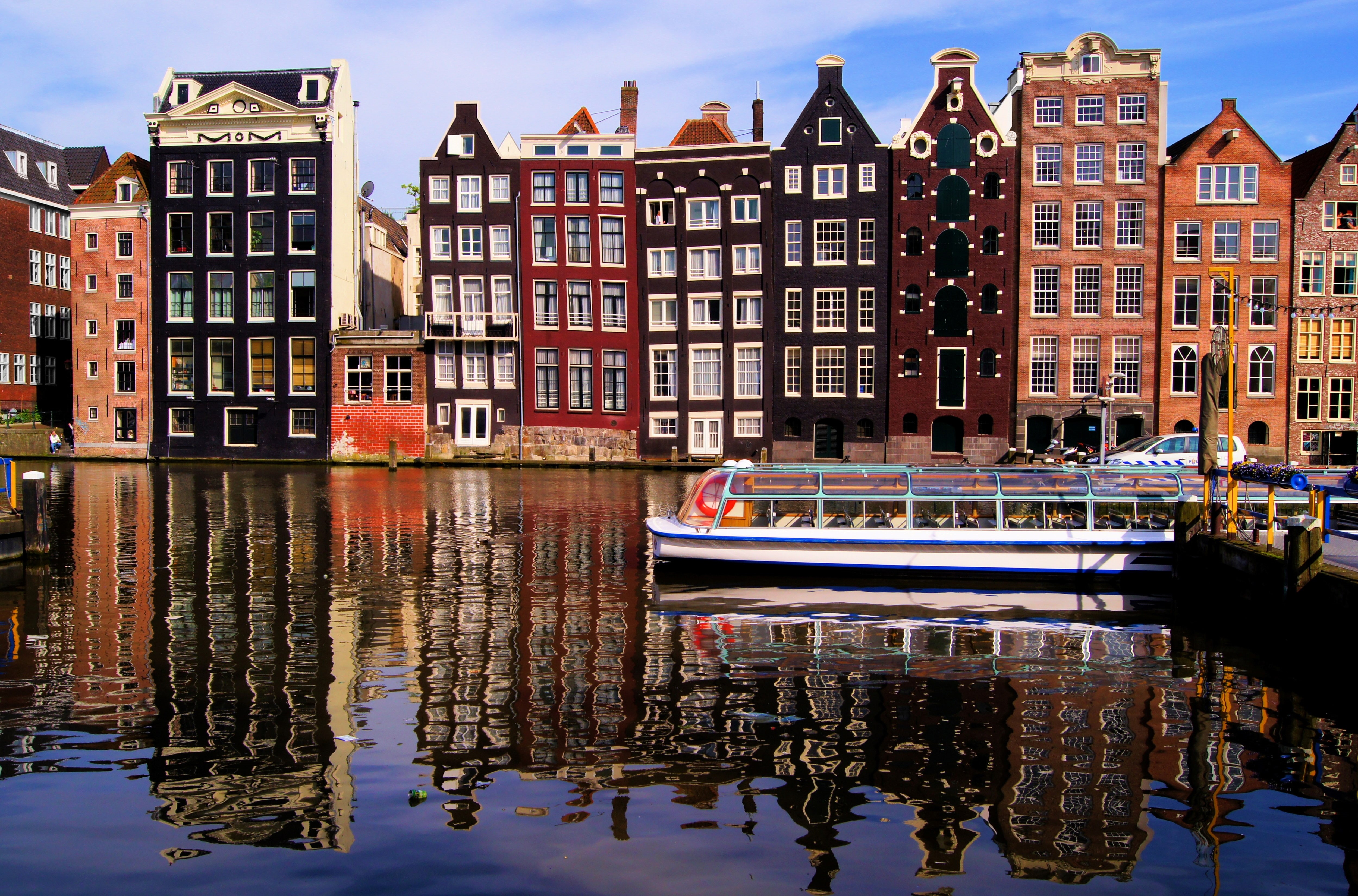 europe, Netherlands, architecture, transportation, facade, residential district, old, built Structure, dusk, multi Colored, summer, north Holland, nautical Vessel, HD Wallpaper