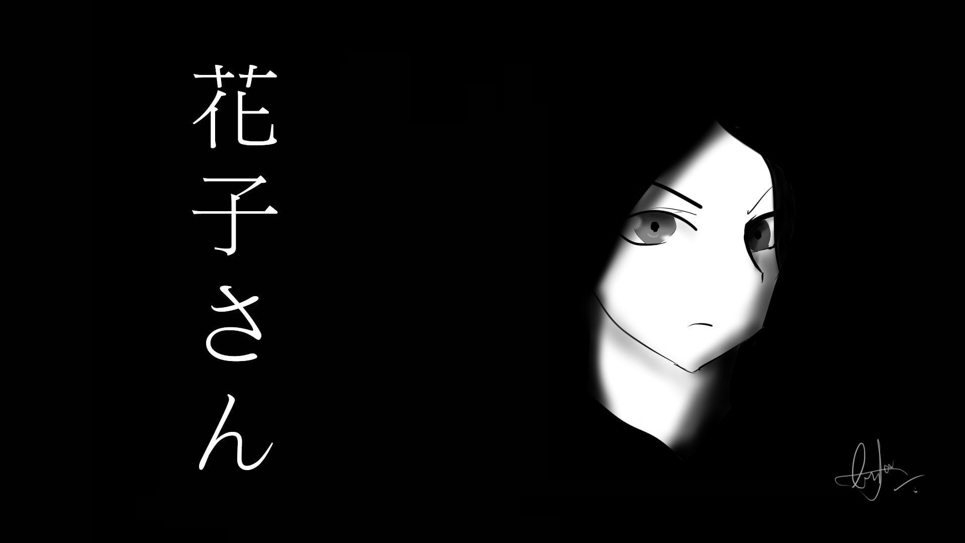 monuments, 1920x1080 px, dark, monochrome, japanese, hd, japan, San, fan, Fan Art, 1080P, px, Hanako, x, architecture, anime, art, HD Wallpaper