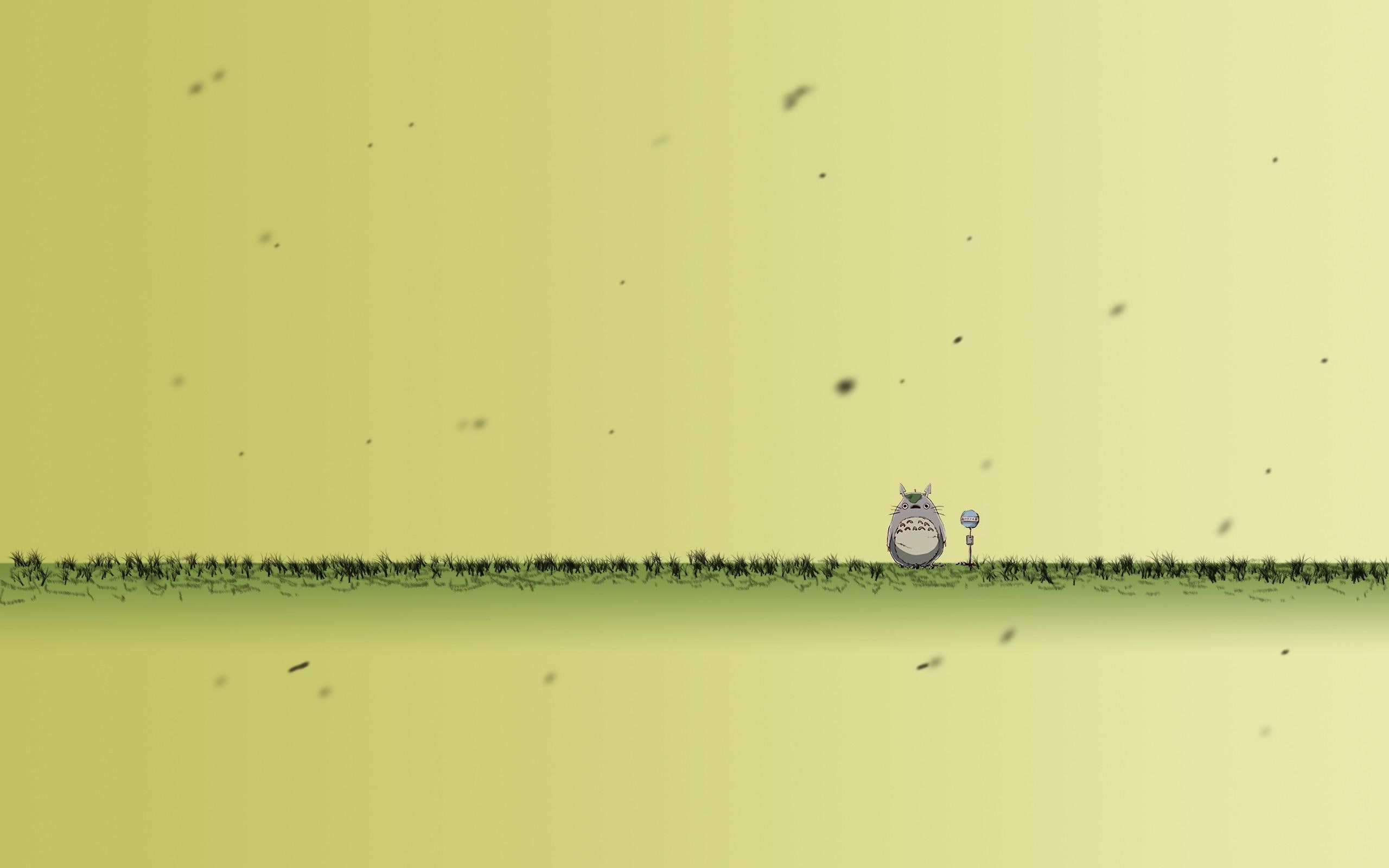 my neighbor totoro, 2K, 2560x1600, neighbor, anime, totoro, gray, animal, cartoon, HD Wallpaper