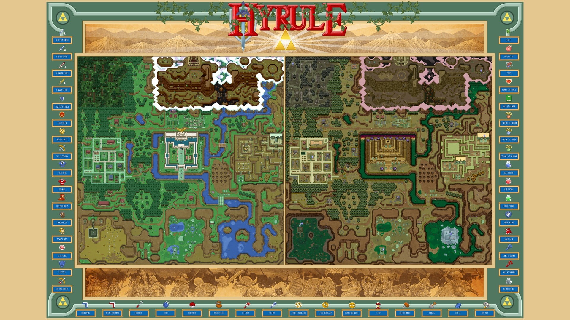 The Legend of Zelda, pattern, video games, area, communication, text, craft, variation, human representation, choice, western script, multi colored, architecture, HD Wallpaper