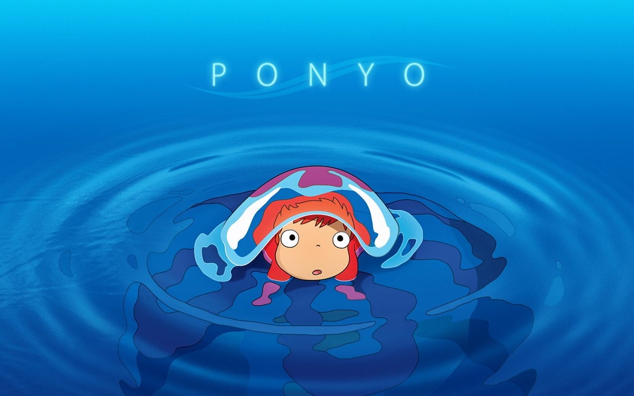 nature, Ponyo, Movie, fun, blue, smiling, 720P, childhood, human body part, child, people, human representation, representation, text, body part, happiness, HD Wallpaper