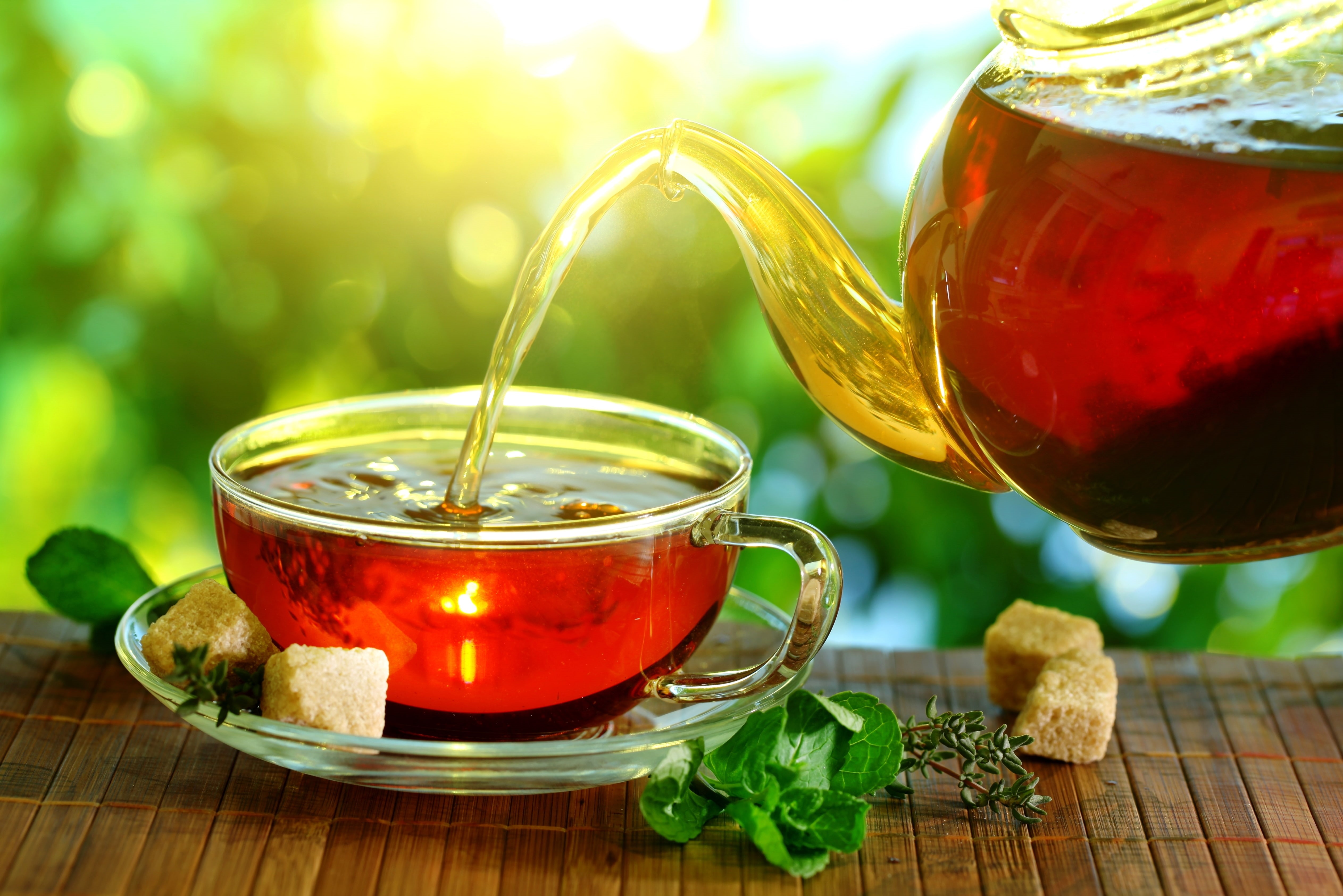 herbal Tea, no people, mint, light, antioxidant, healthy Eating, gourmet, nature, Mat, freshness, brown, wood - Material, herbal Medicine, morning, drink, HD Wallpaper