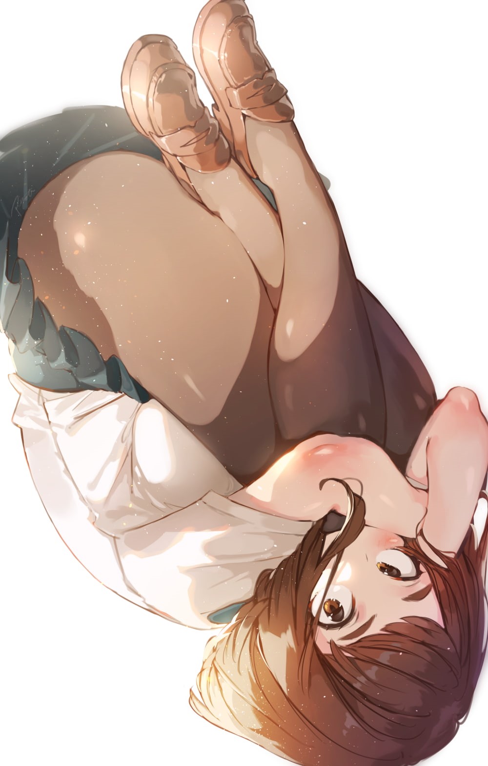 chocolate, brunette, melting, no people, clothing, floating, upside down, temptation, indoors, motion, cut out, Uraraka Ochako, Boku no Hero Academia, food, Phone HD Wallpaper