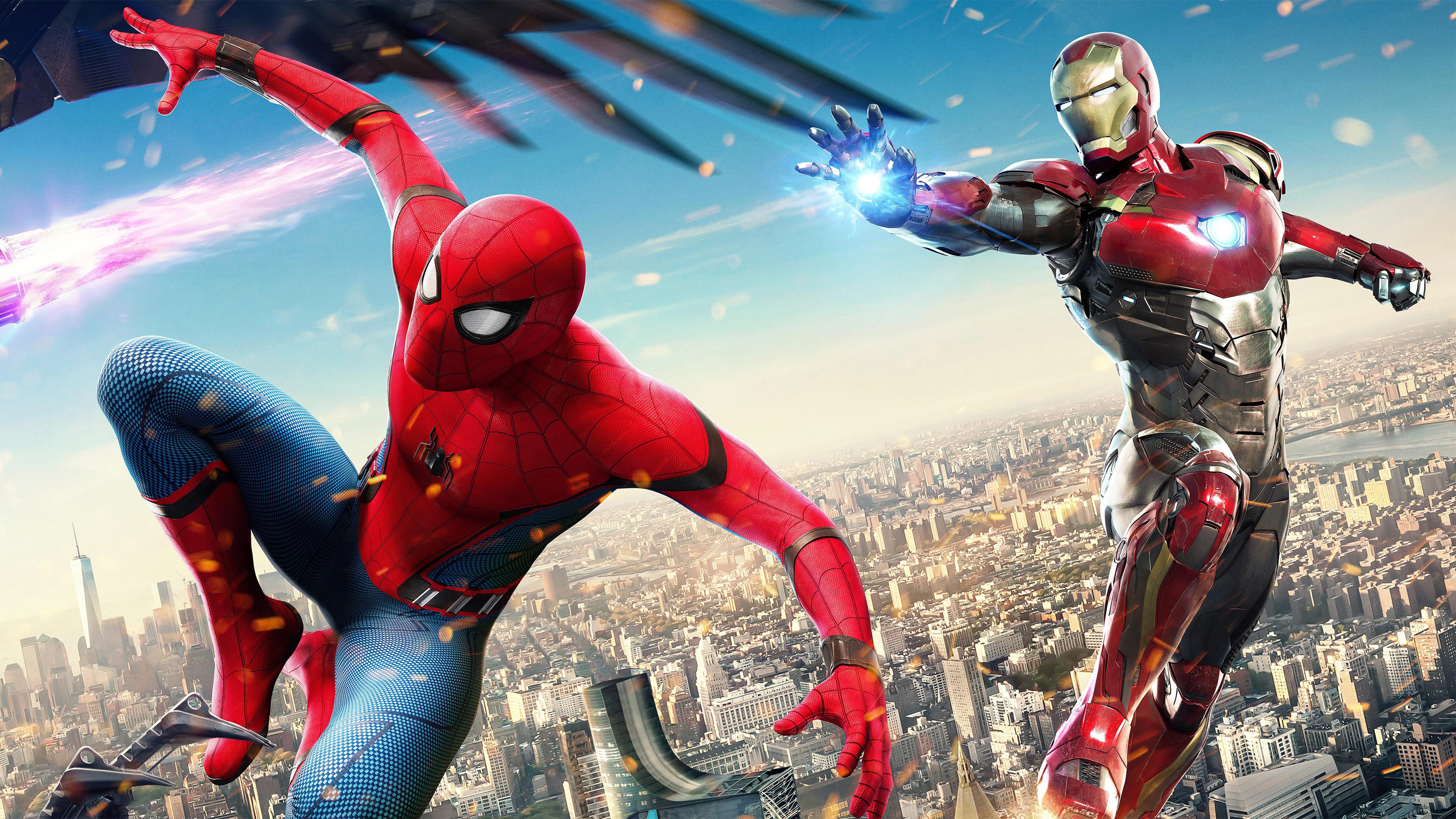 4K, 5K, HD, 2017, Spider-Man: Homecoming, Iron Man, HD Wallpaper
