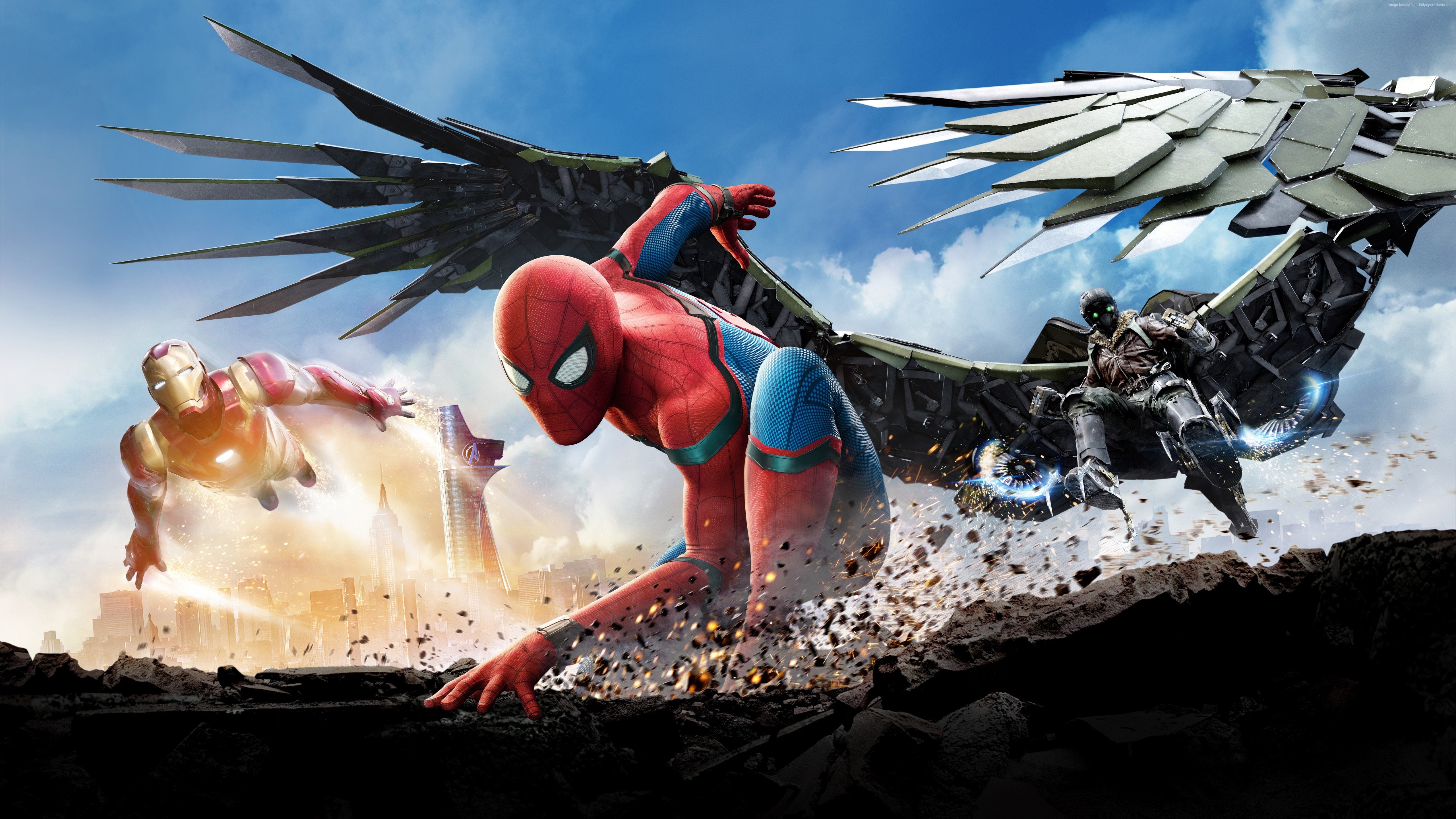 man, superhero, Iron man, spider, 5K, Man Homecoming (Movie), Man: Homecoming (2017), HD Wallpaper