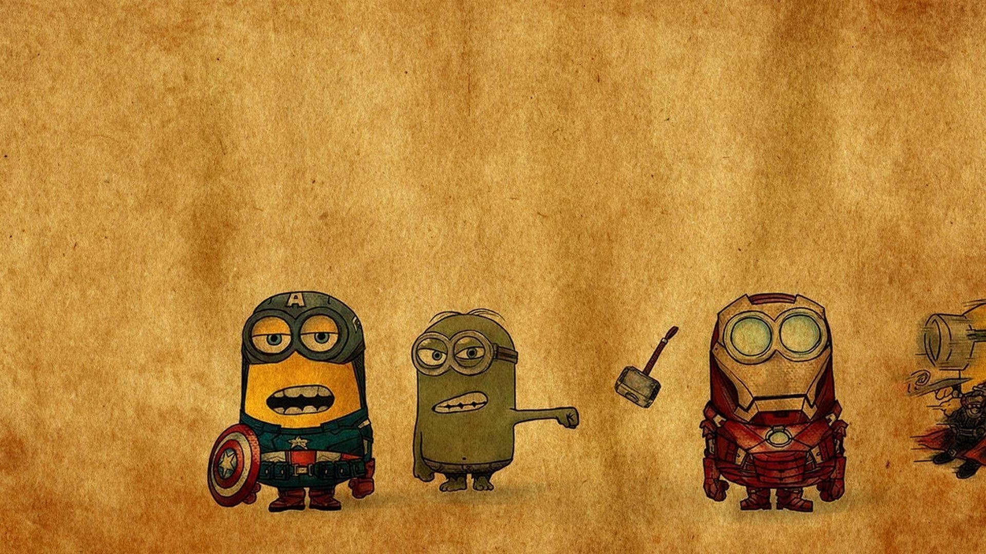 hulk, minions, america, hero, 1080P, mini, super, captain, ironman, HD Wallpaper