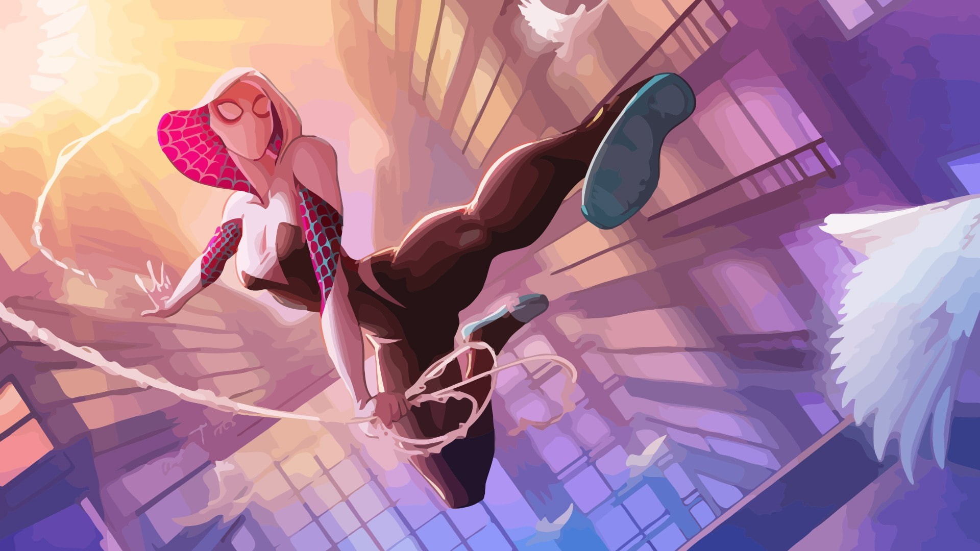 Spider-Gwen, Marvel Comics, 1080P, Spider-Man, HD Wallpaper