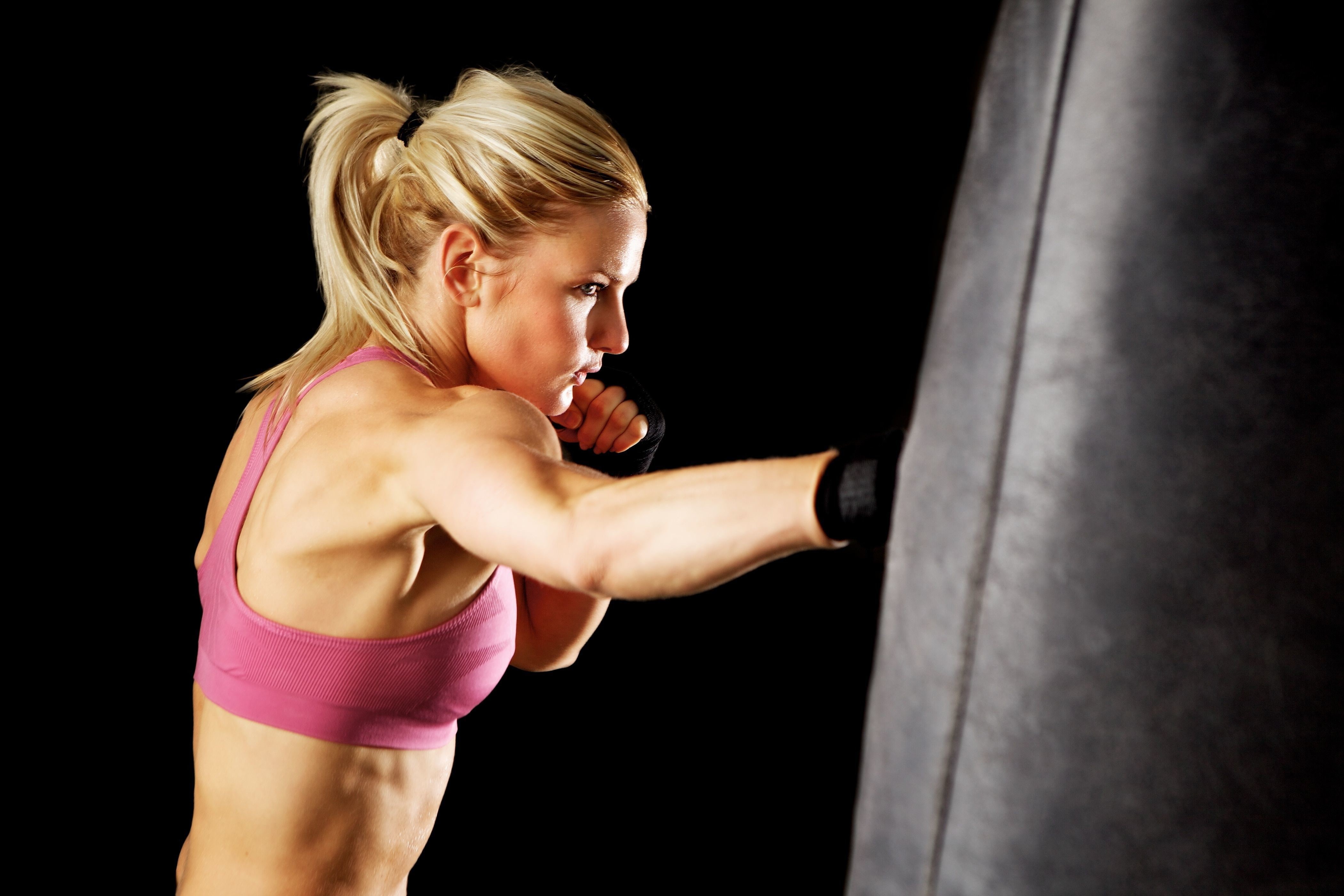 workout, Boxing, female, 4K, gloves, HD Wallpaper